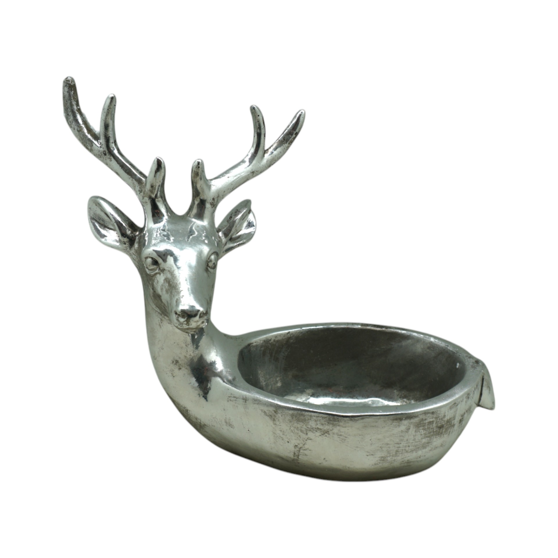 RP Hirschkopf, Polyresin kl. silber Darstellung von RP Hirschkopf, Polyresin kl. silber