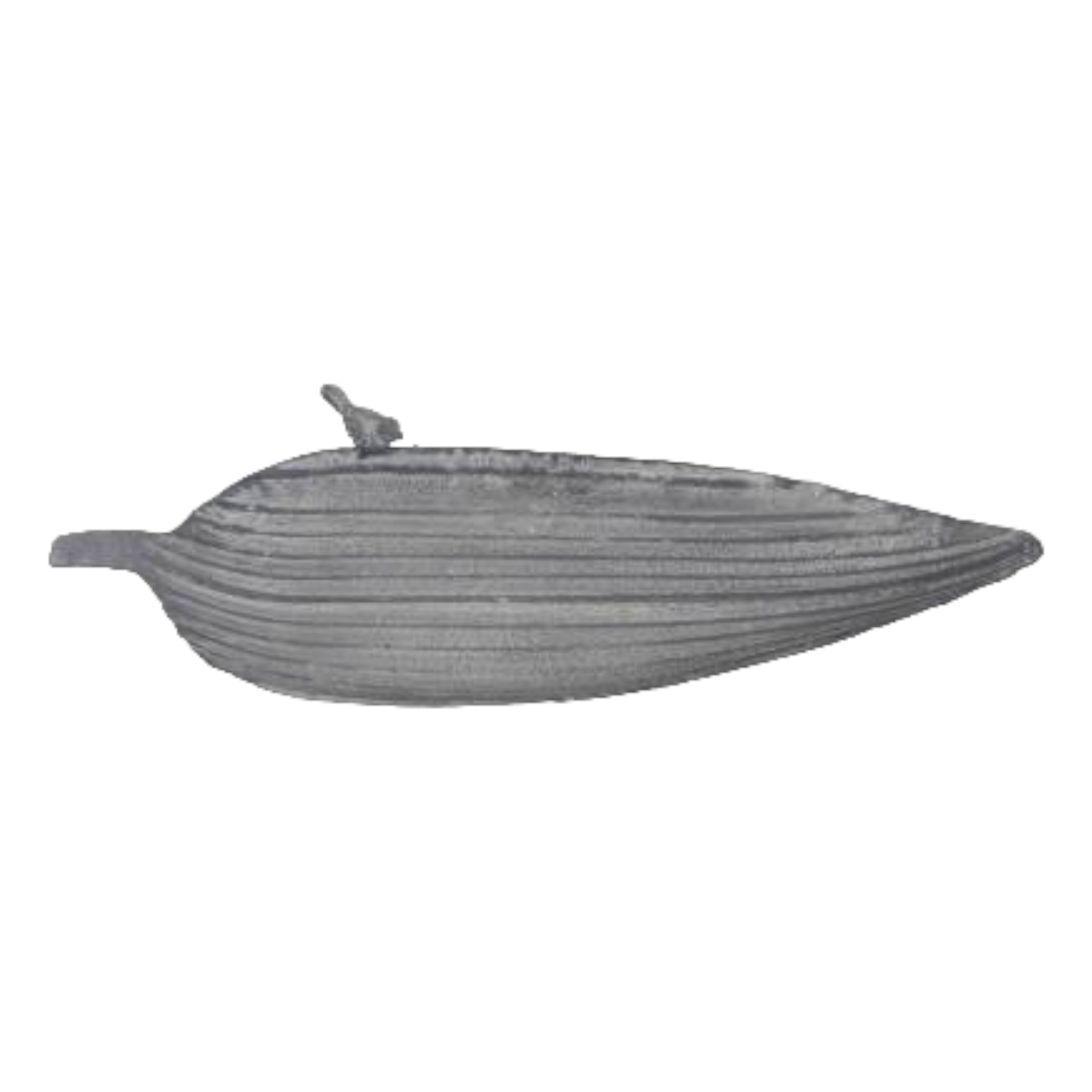 Darstellung von Metallschale Blatt m. Voge