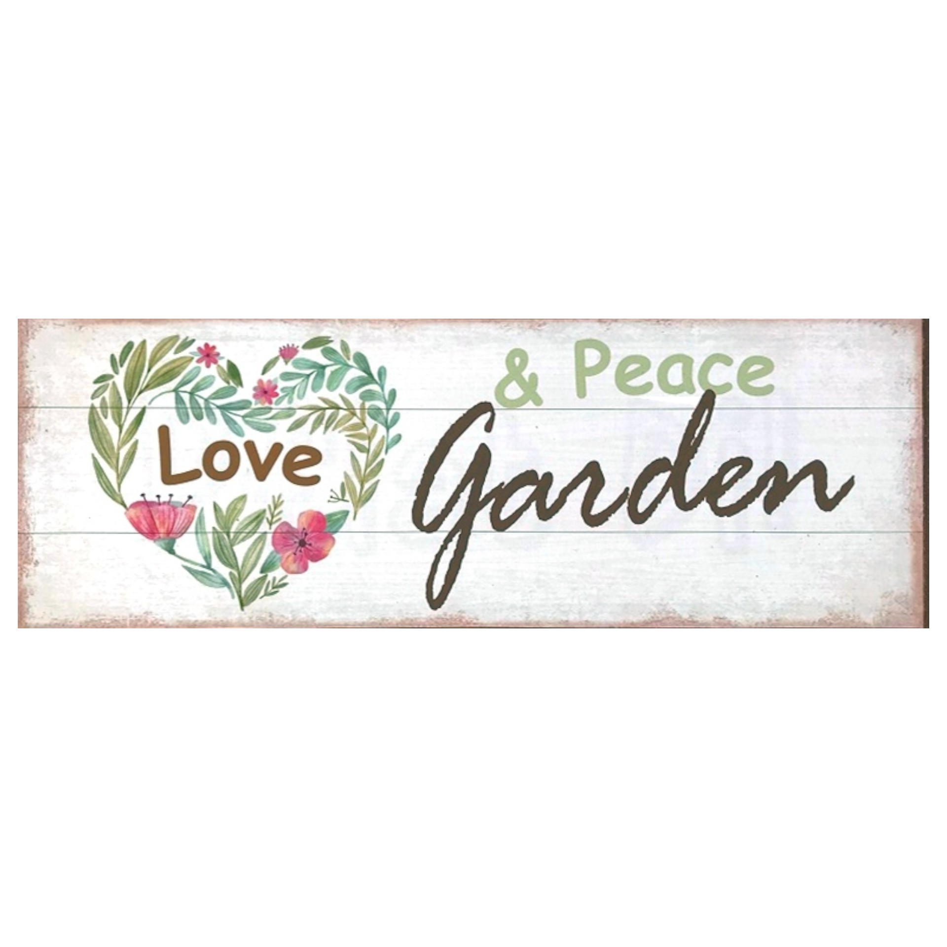 Darstellung von RP Metallschild Love & Peace Garden