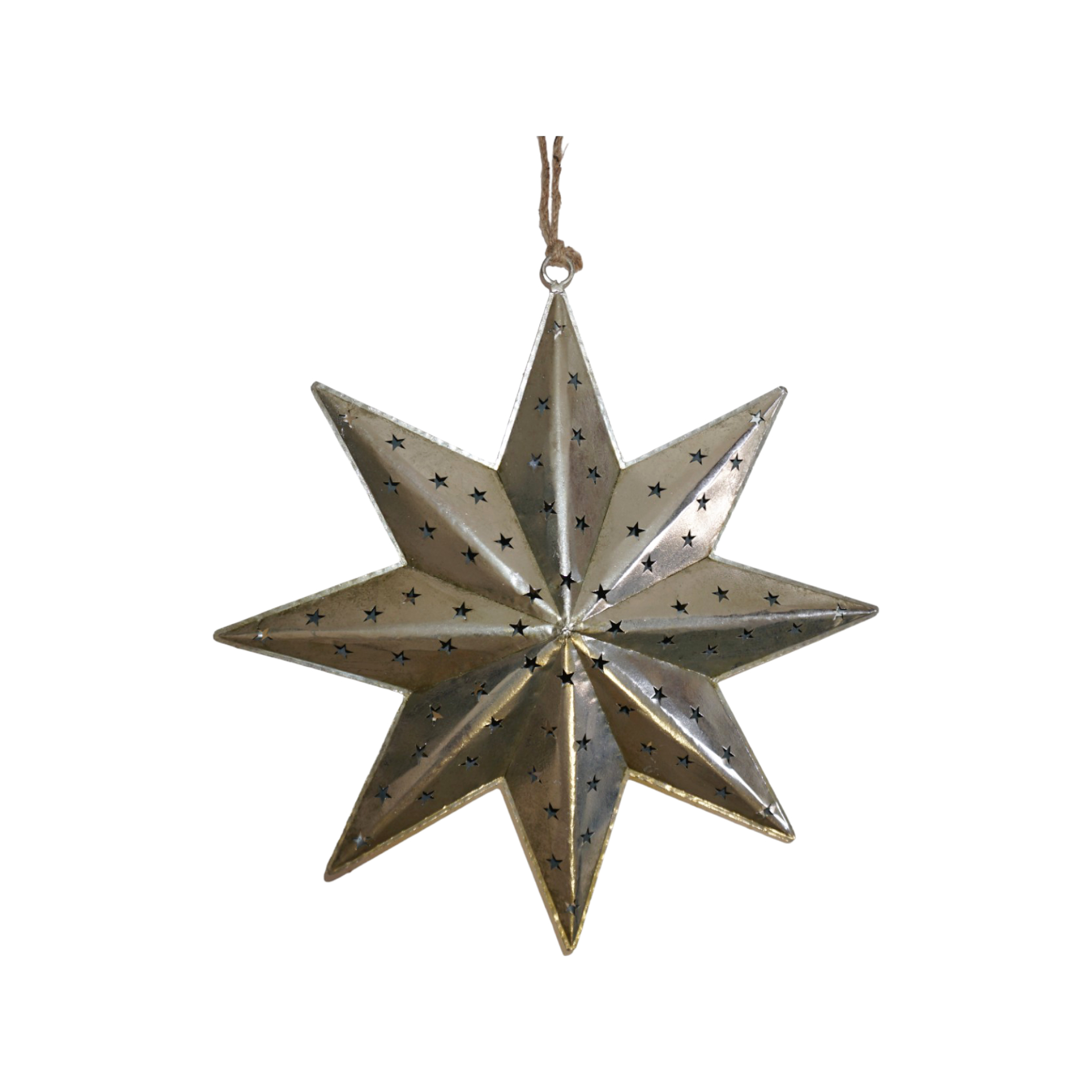 Darstellung von Metallstern silber klein