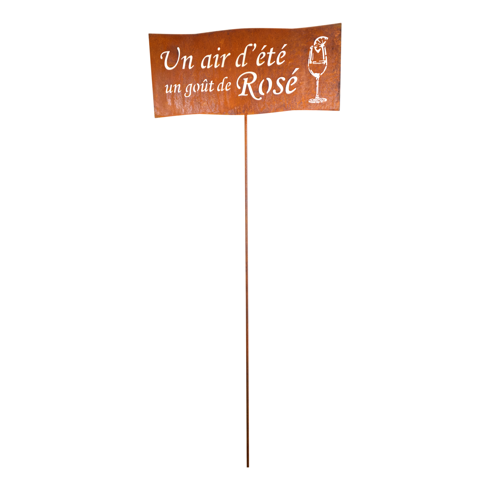 Darstellung von Tafel Un air d'ete un gout de Rose auf Stab