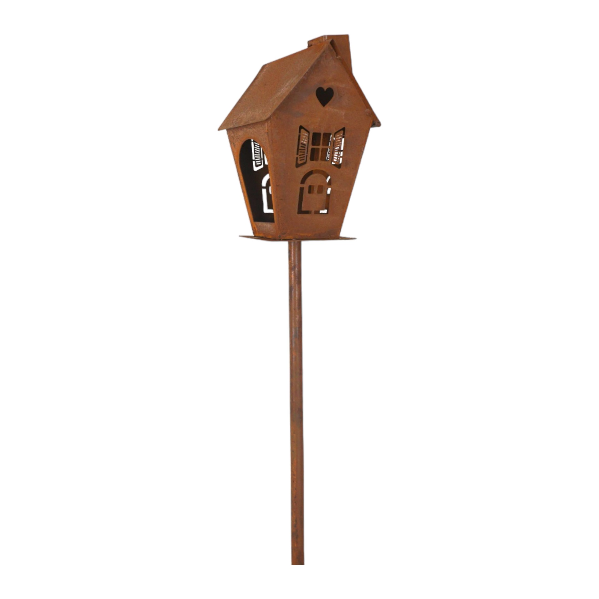 Darstellung von Rusty Haus f. Teelicht a. Stab