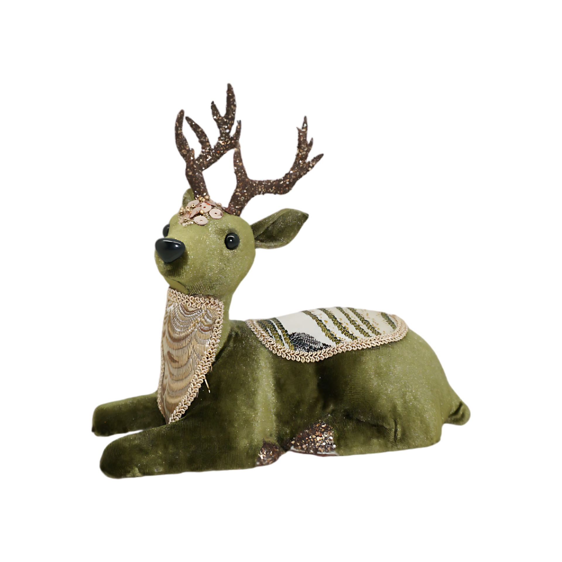 Darstellung von RP bekleideter Hirsch liegend