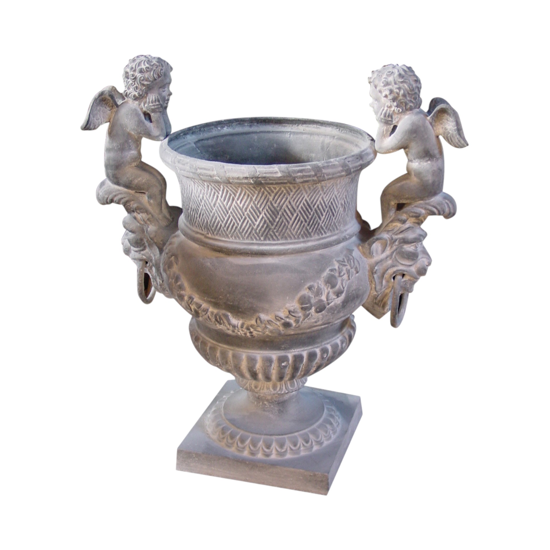 Topf gross m. Elfen XL 99x88x50 cm Darstellung von Topf gross m. Elfen XL 99x88x50 cm