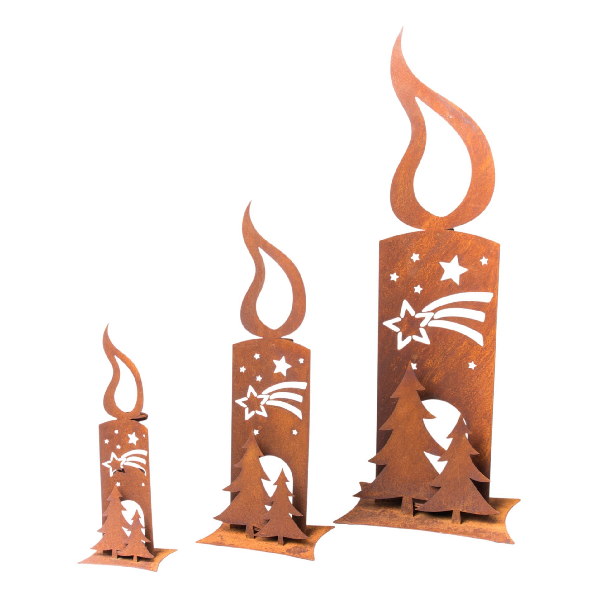 Darstellung von Flamme klein mit Kerzenhalter,  h= 35 cm