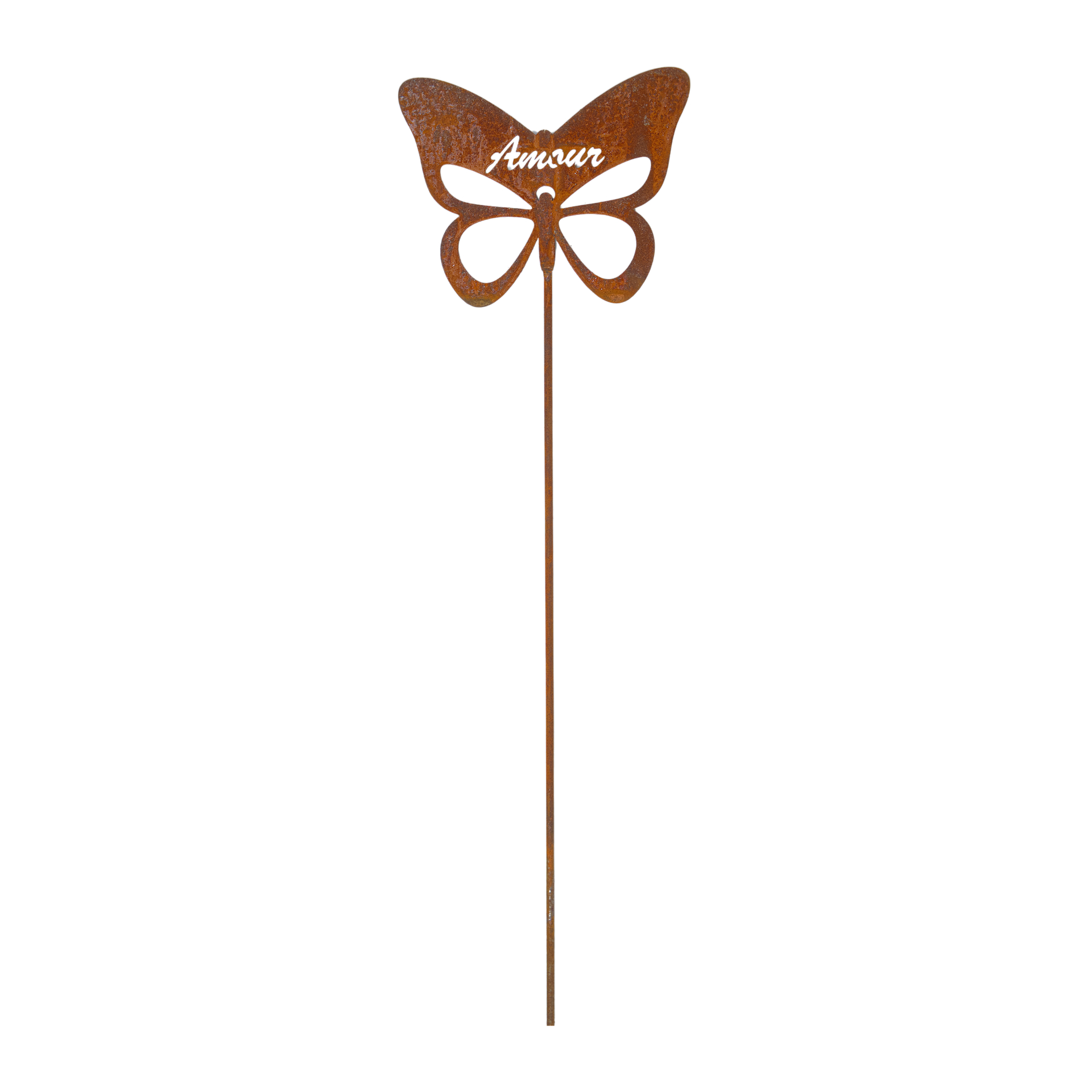 Darstellung von Schmetterling auf Stab Amour rost