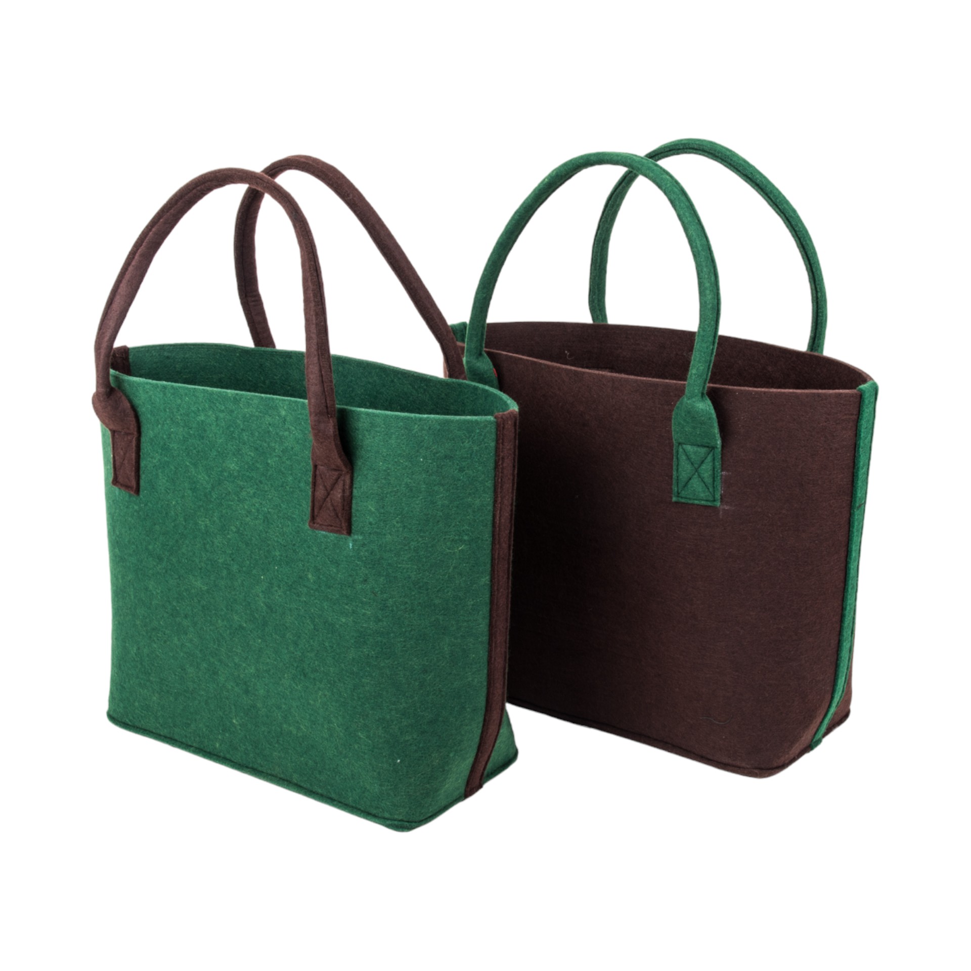 Filztasche einfärbig GRÜN/ BRAUN Darstellung von Filztasche einfärbig GRÜN/ BRAUN