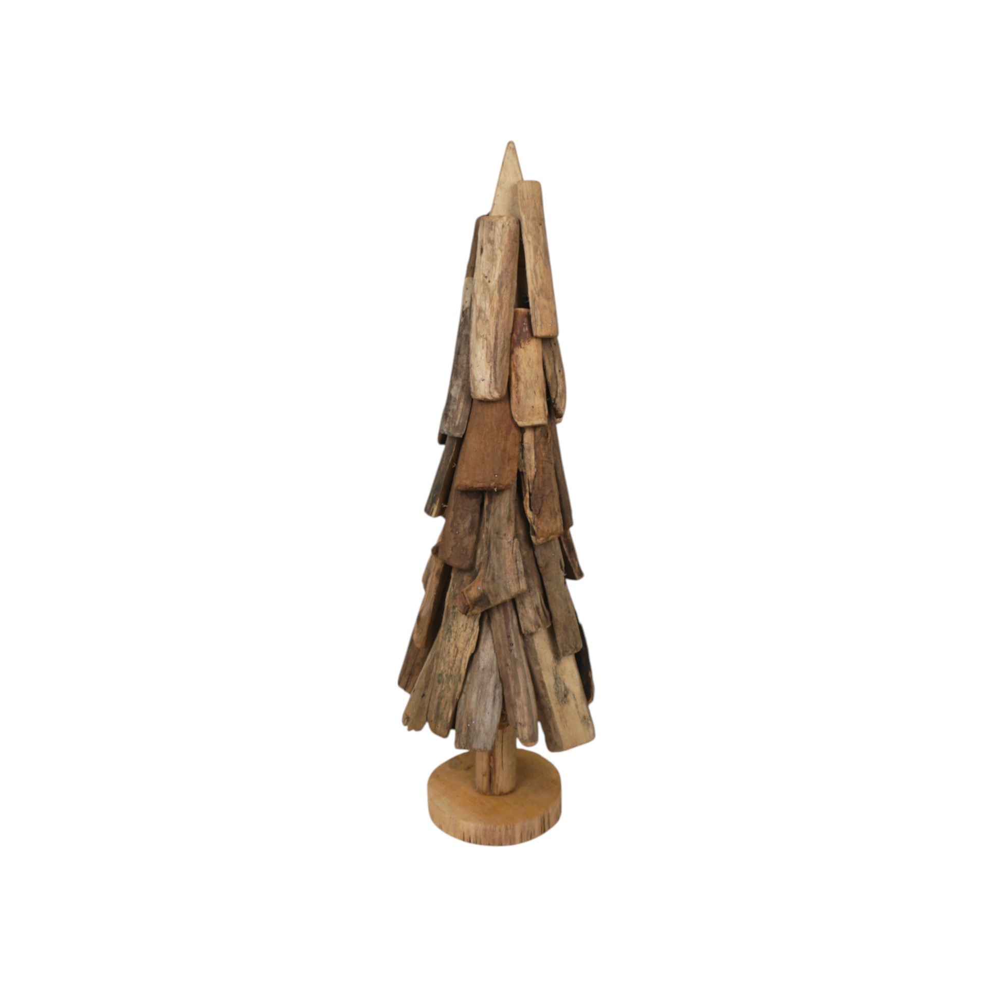 Darstellung von Holzbaum mittel geschnitzelt auf Fuss 12 cm