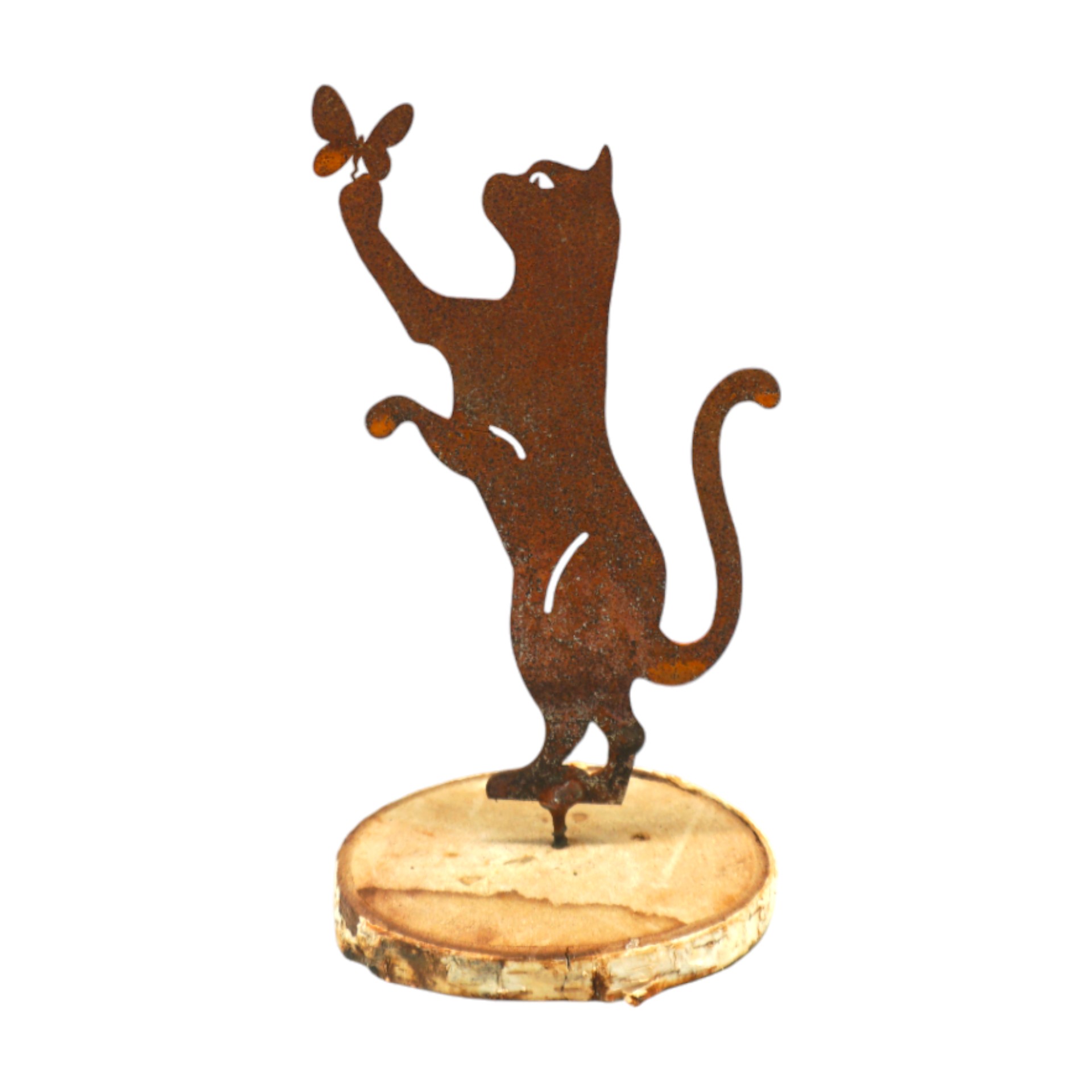 Katze mit Falter mit Dorn Darstellung von Katze mit Falter mit Dorn