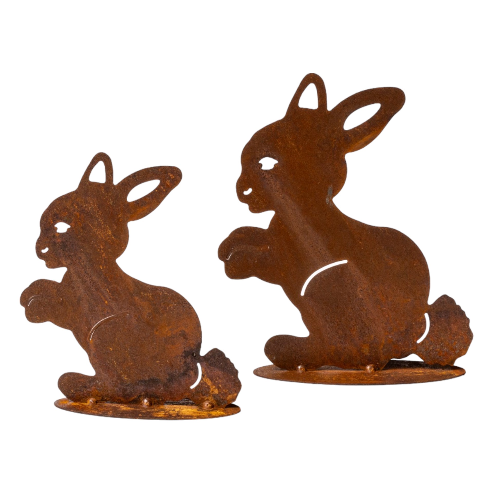 Hase hoppelnd kl. m. Platte Darstellung von Hase hoppelnd kl. m. Platte