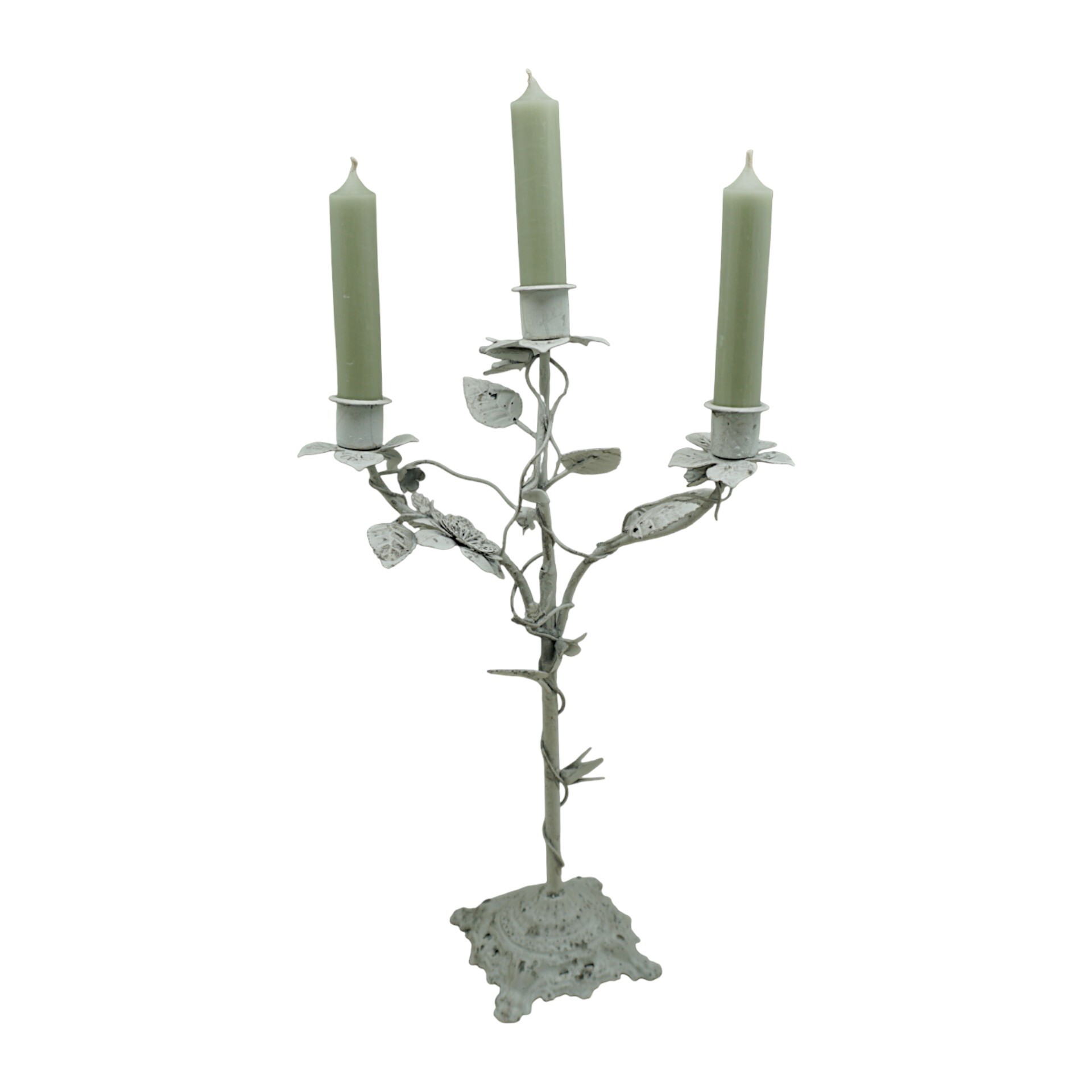 Darstellung von Kerzenständer a. Fuss antikweiss lovely