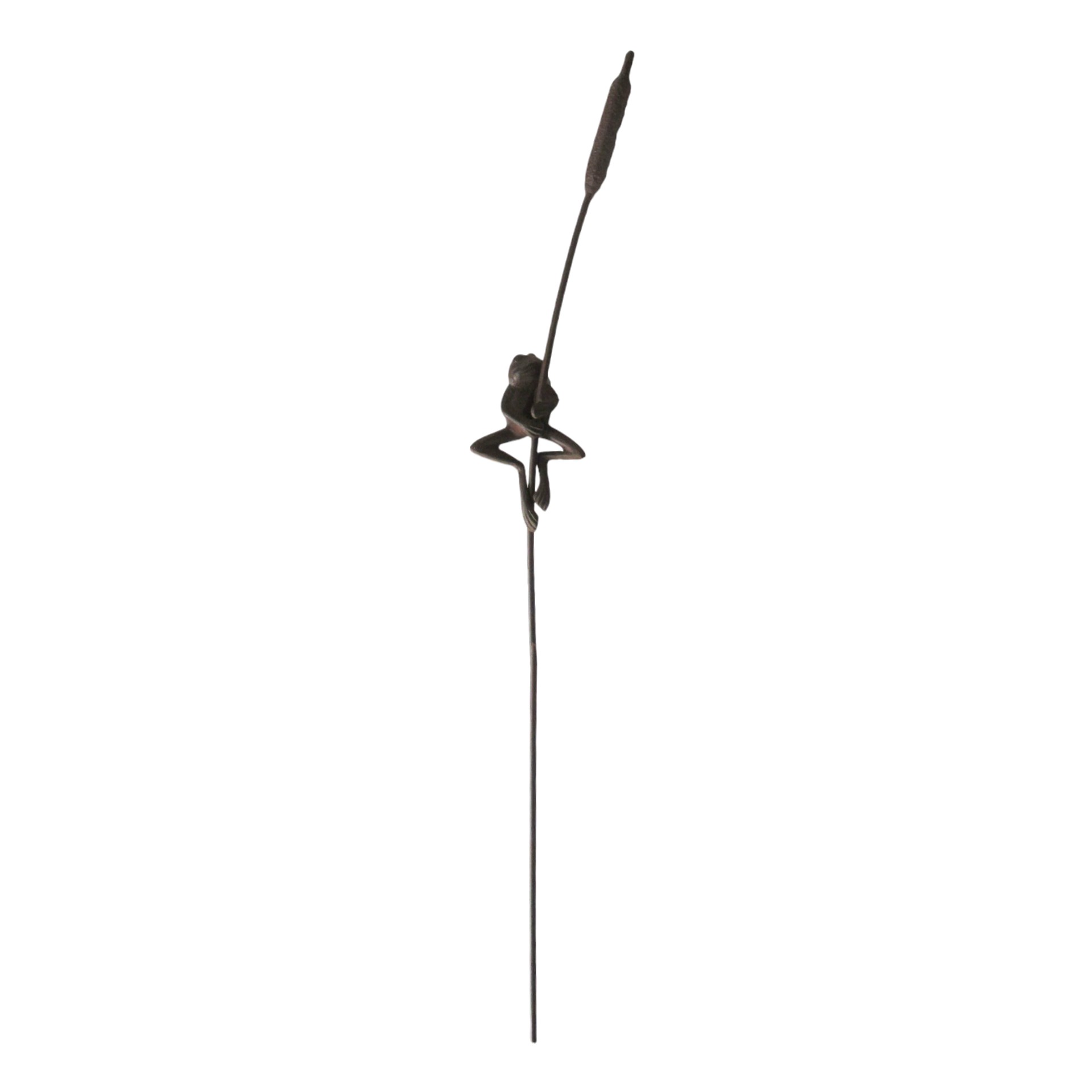 Gartenstecker Frosch auf Halm Darstellung von Gartenstecker Frosch auf Halm