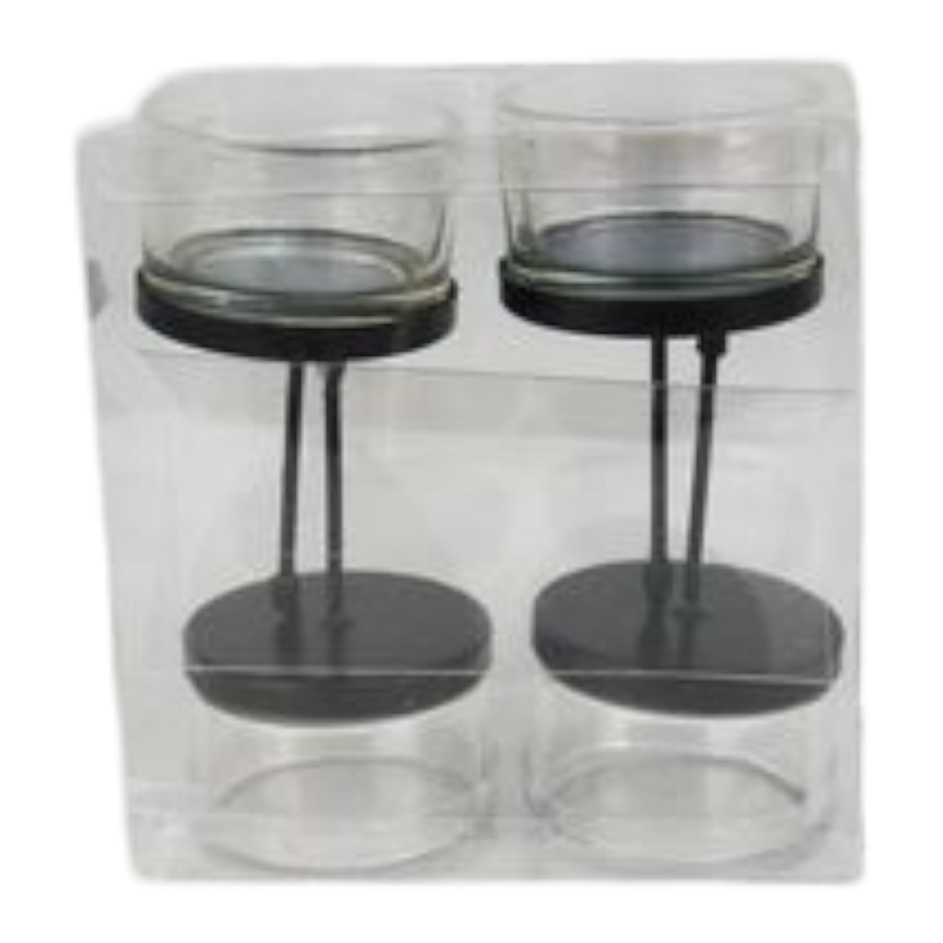 RP Steckteelicht 4tlg. inkl. Glas schwarz Darstellung von RP Steckteelicht 4tlg. inkl. Glas schwarz