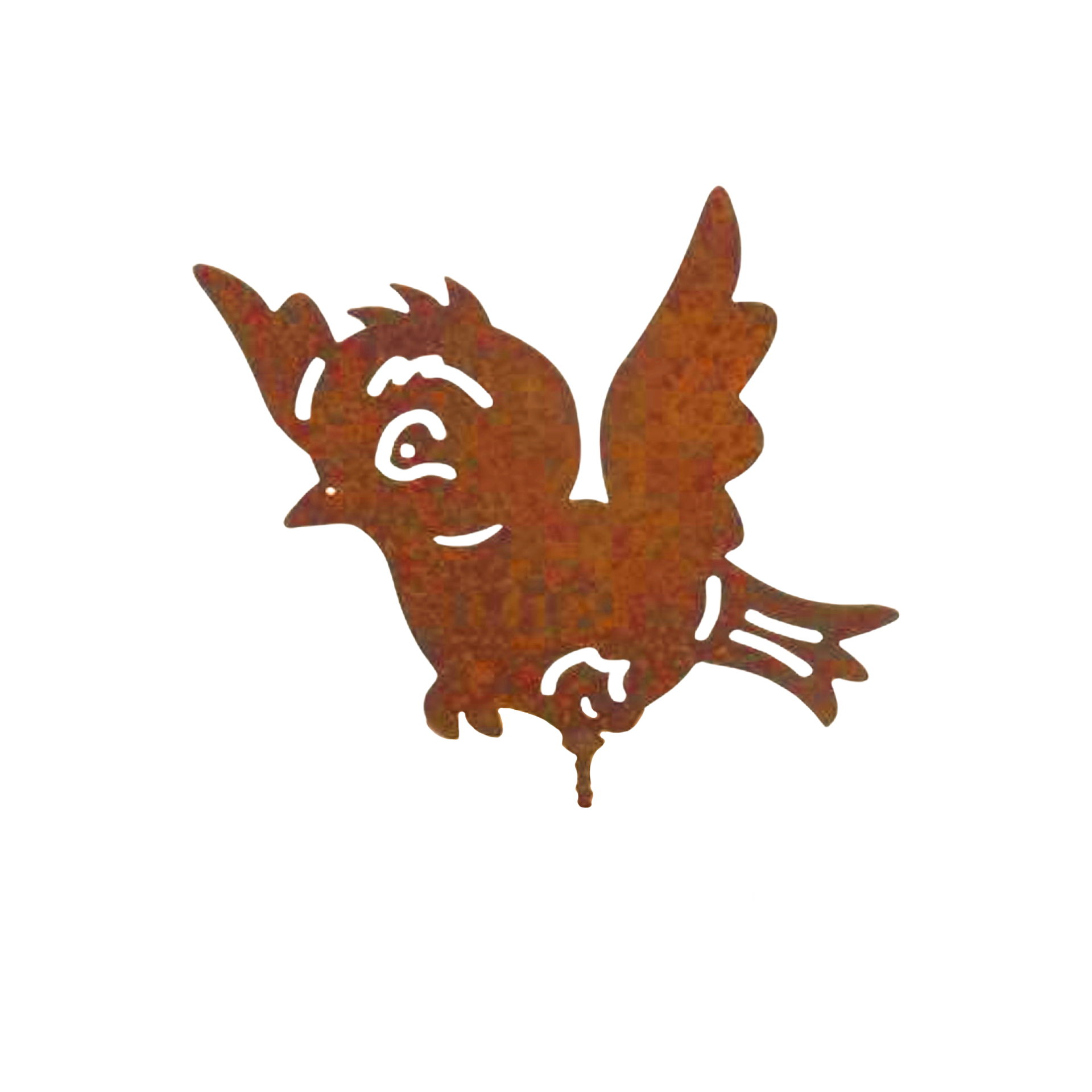 Darstellung von Vögelchen mit Flügel schwingend ROST