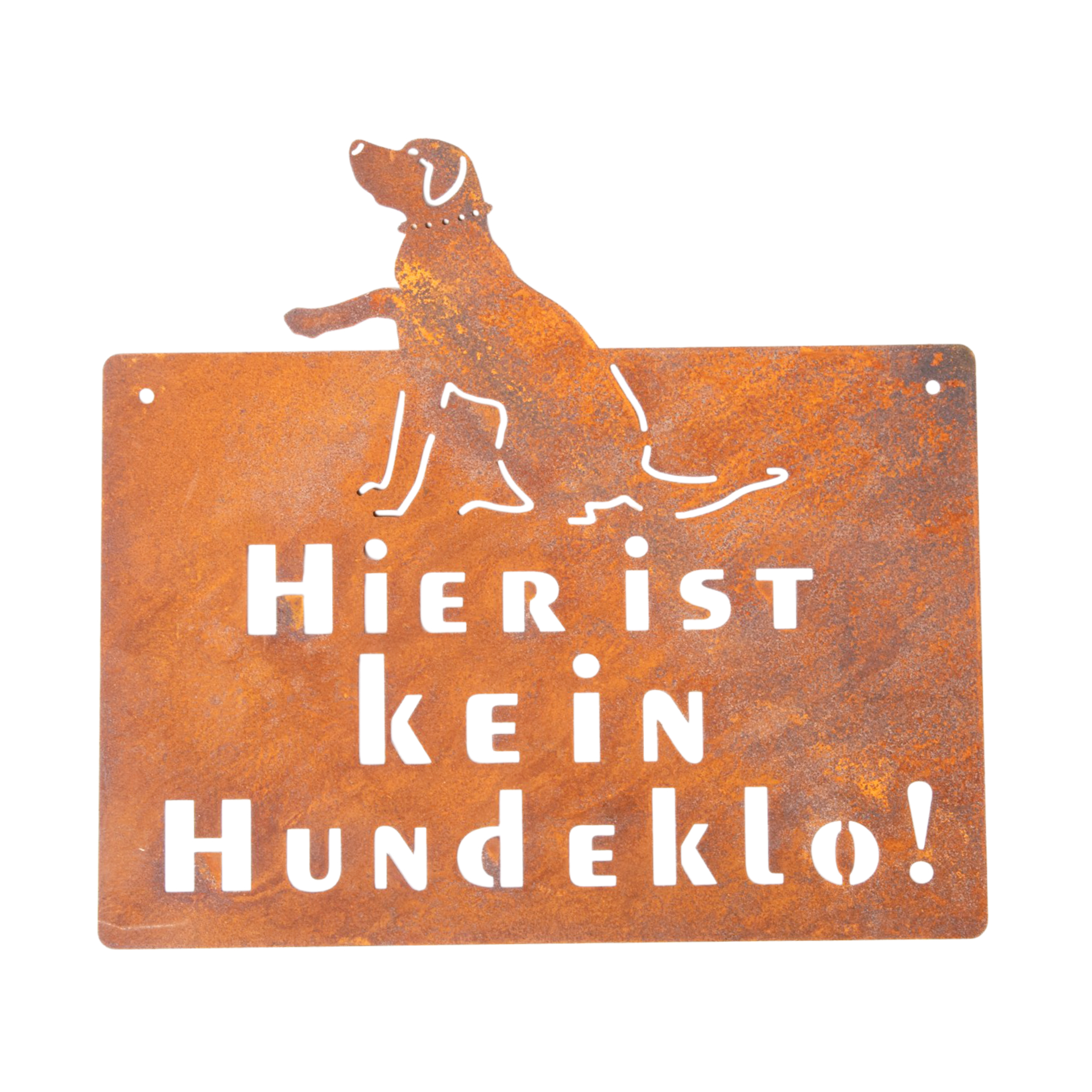 Darstellung von Tafel eckig Hundeklo zum Hängen
