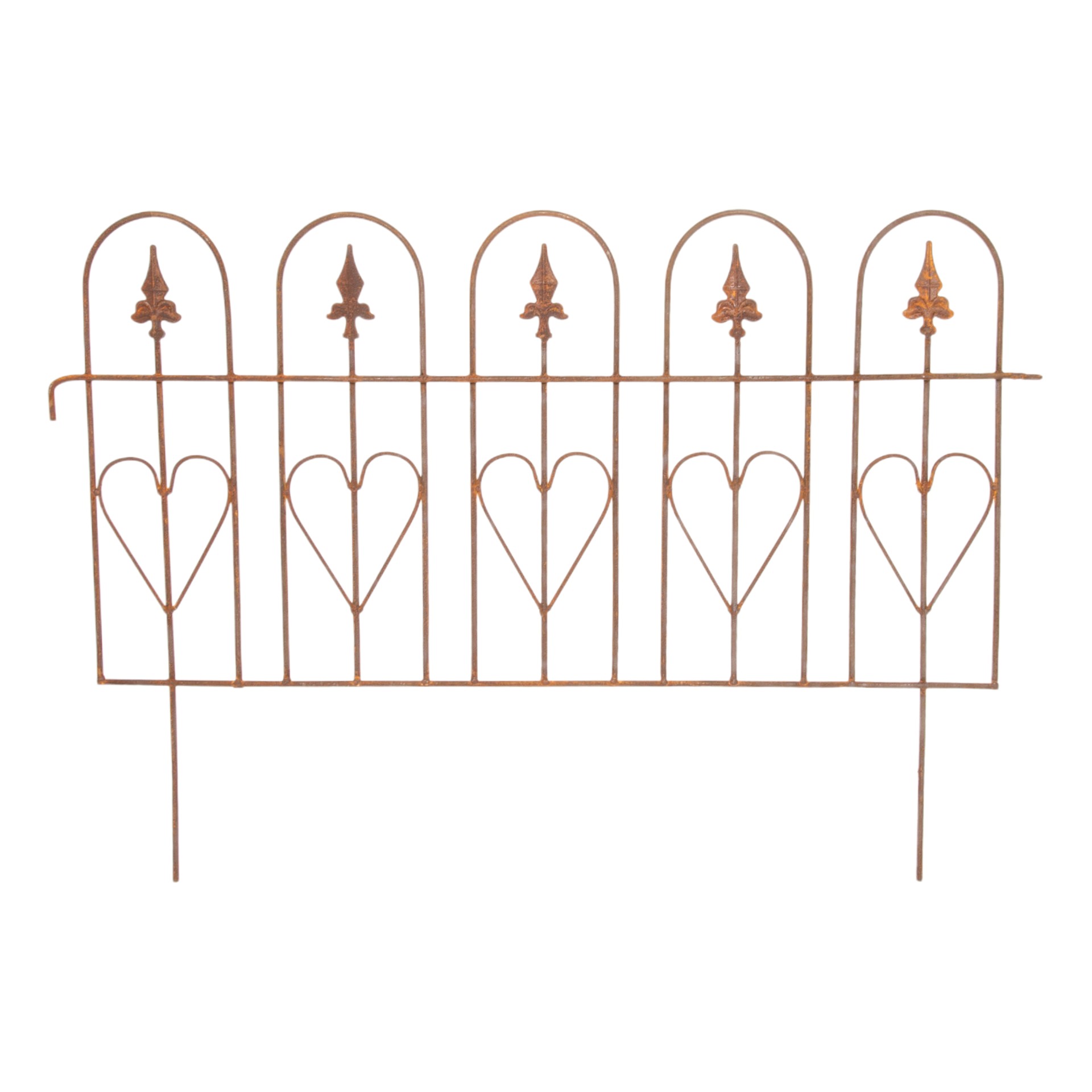 Darstellung von RP Zaunstecker gerade mit 5 Herzen/ Spitze