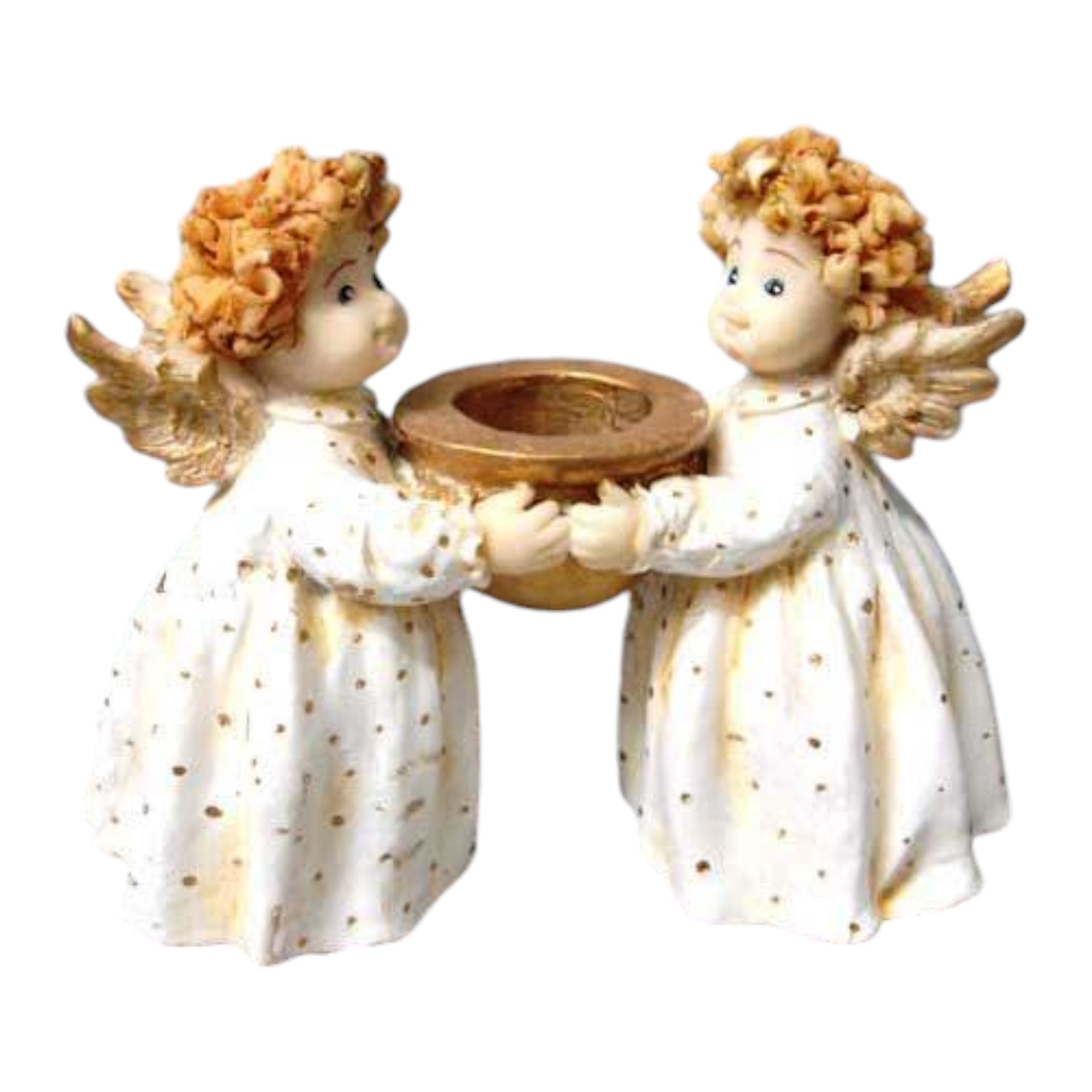 RP Engelpärchen mit Stabkerzenhalter Darstellung von RP Engelpärchen mit Stabkerzenhalter