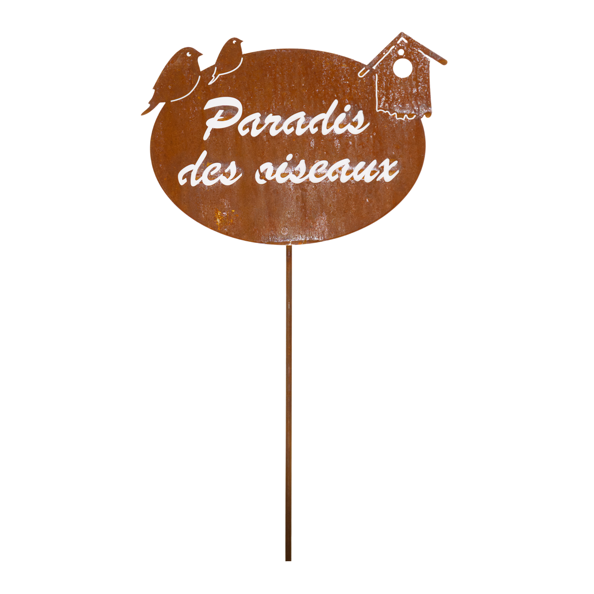 Darstellung von ovale Tafel auf Stab 2 Vögel/ Haus Paradis des oiseaux