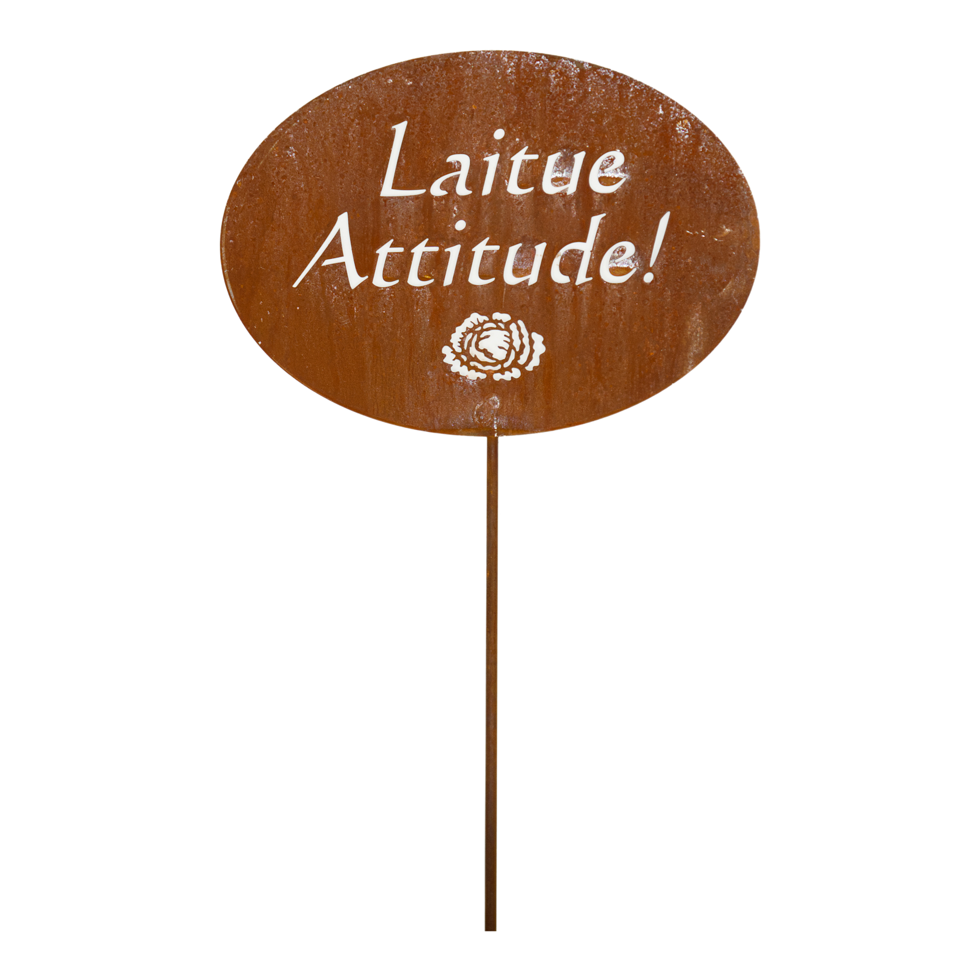 Darstellung von Tafel oval auf Stab Laitue Attitude