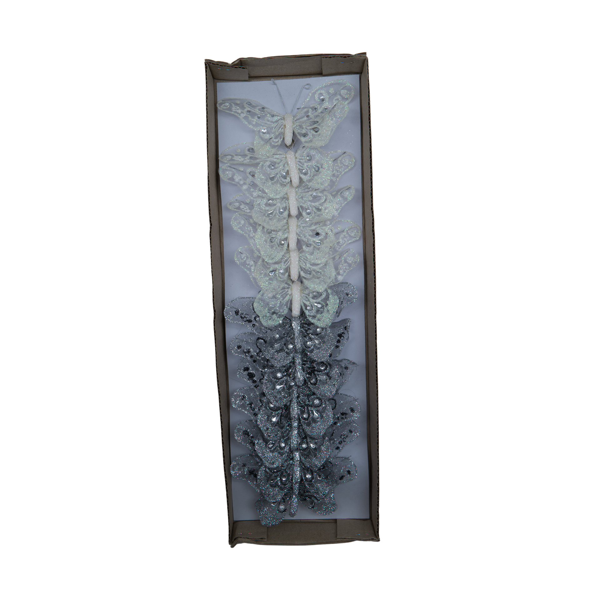 Darstellung von RP Schmetterling weiss/schwarz 13 cm