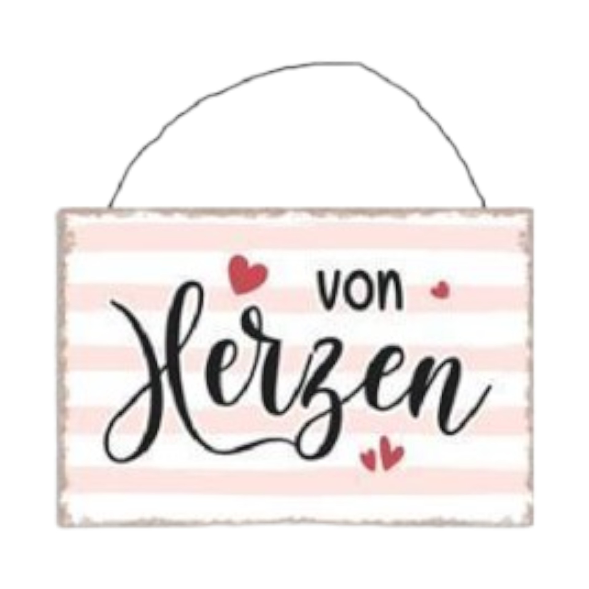 Darstellung von RP UV Schild von Herzen mit Hänger