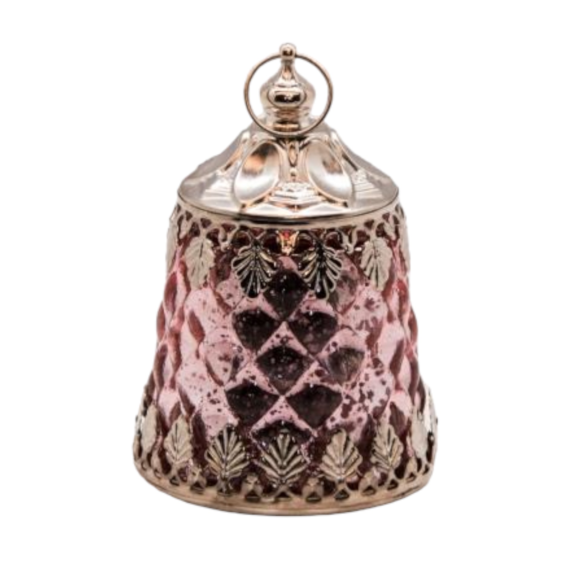 Darstellung von RP Windlicht pink mit LED 7,5x11,5 cm