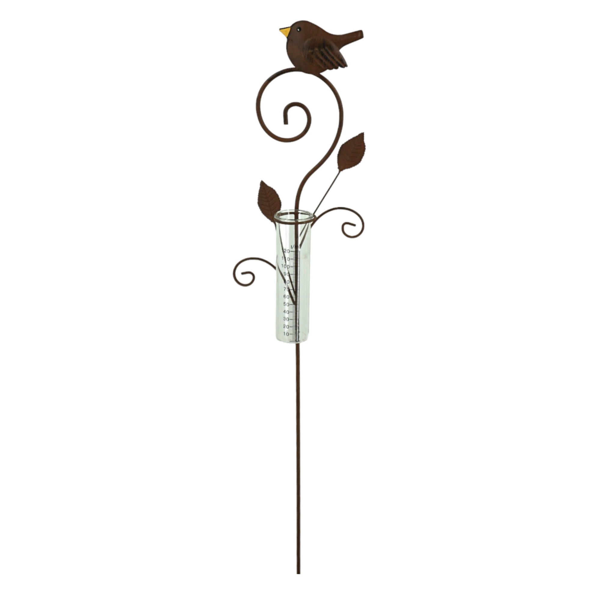 Regenmesser Vogel und Blätter, inkl. Glas Darstellung von Regenmesser Vogel und Blätter, inkl. Glas
