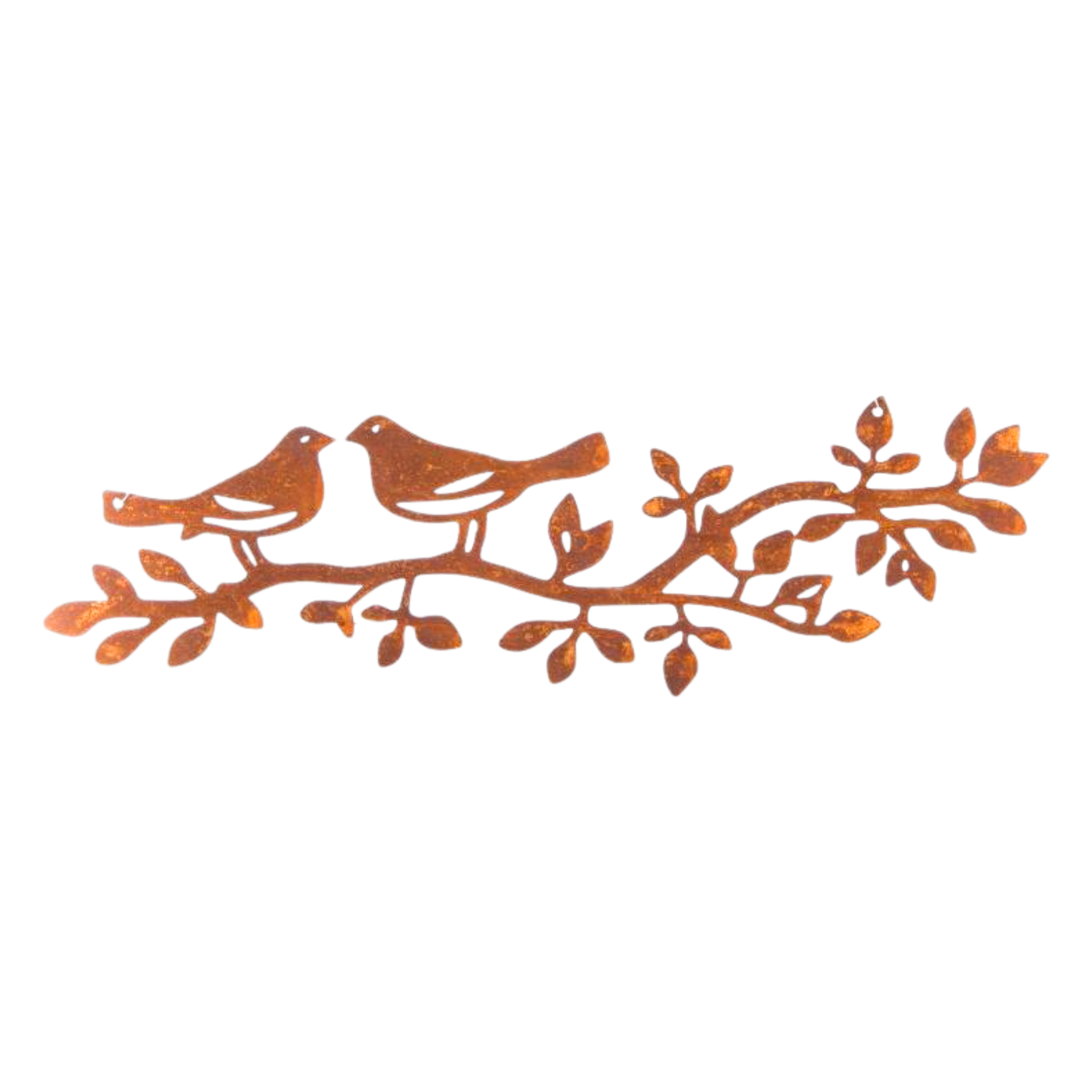 Darstellung von Wanddekoration Äste  zwei Vögel, rost