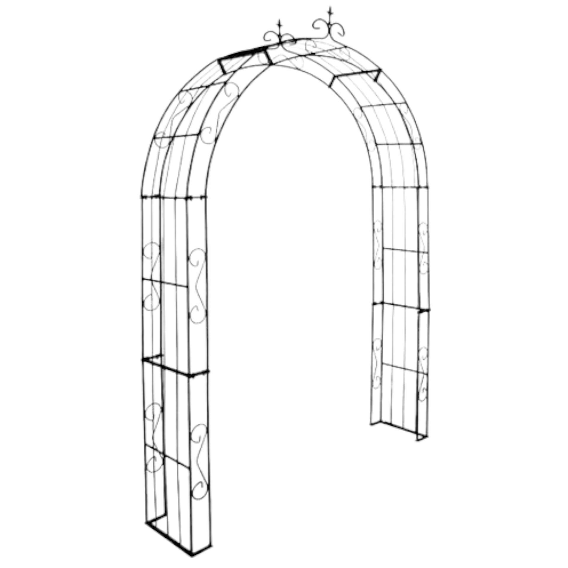 Rosenbogen spitz ADVANCE klein rost 140 cm Darstellung von Rosenbogen spitz ADVANCE klein rost 140 cm