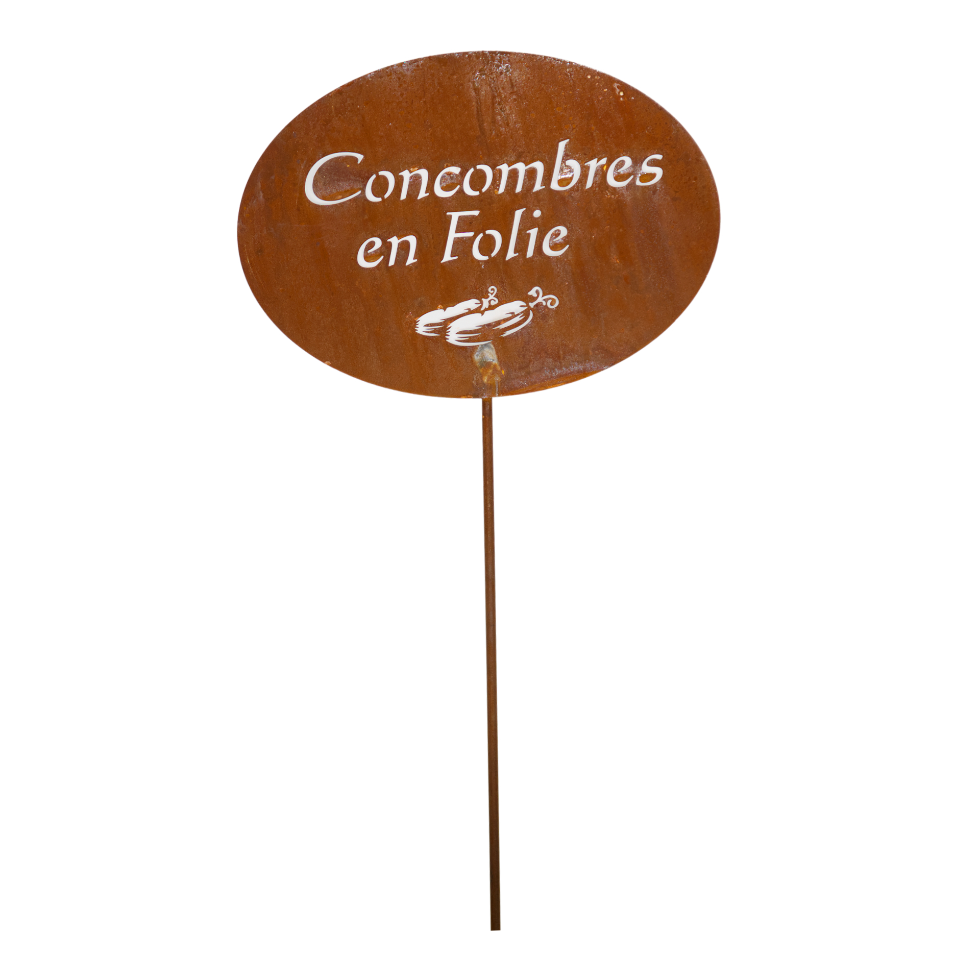 Darstellung von Tafel auf Stab Concombres en Folie