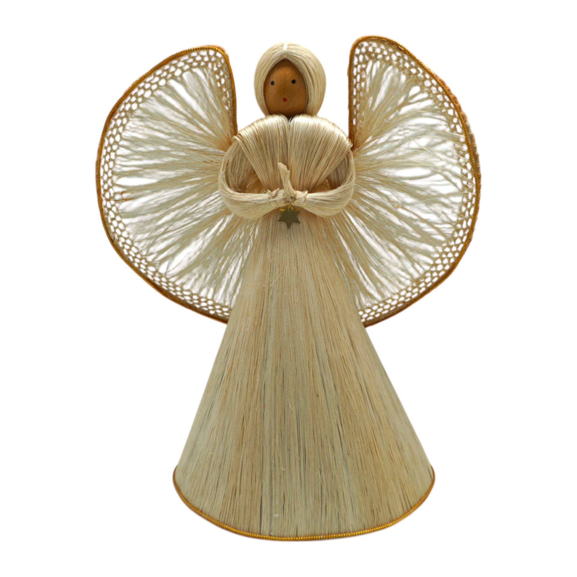 Darstellung von RP Sternchenengel m. Gesicht 25 cm gold