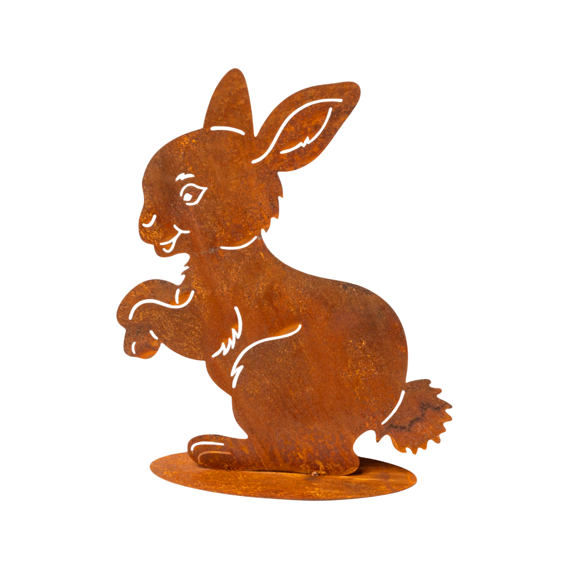 Darstellung von Hase hoppelnd mittel auf Platte