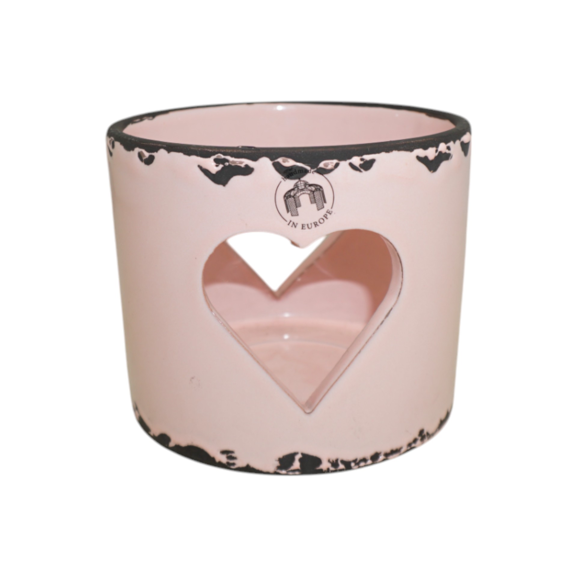 Darstellung von RP Windlicht Herz ROSA 12,5x10,5 cm