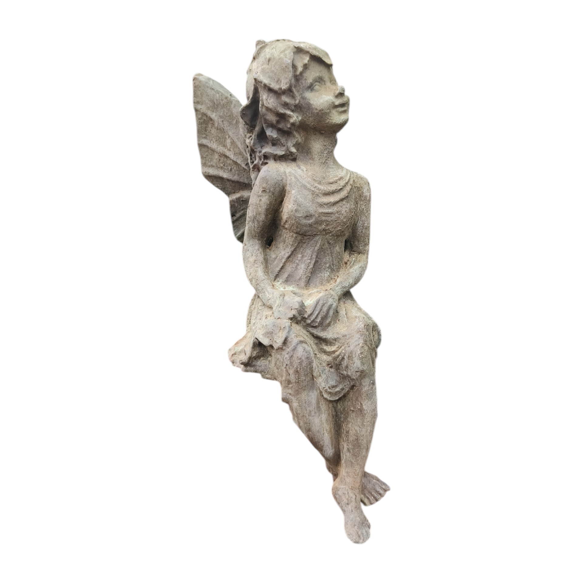 Darstellung von Elfe Aredhel sitzend bleifarben 25x51 cm