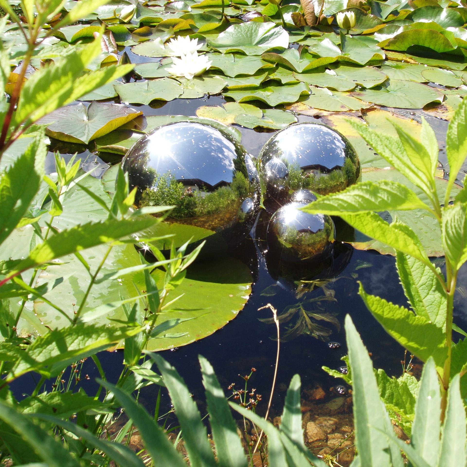 Edelstahlkugel silber d= 30 cm Darstellung von Edelstahlkugel silber d= 30 cm