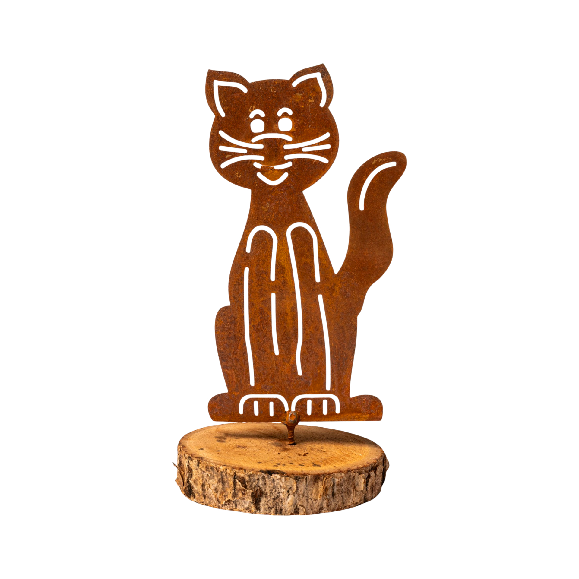 Darstellung von sitzende Katze mit Dorn