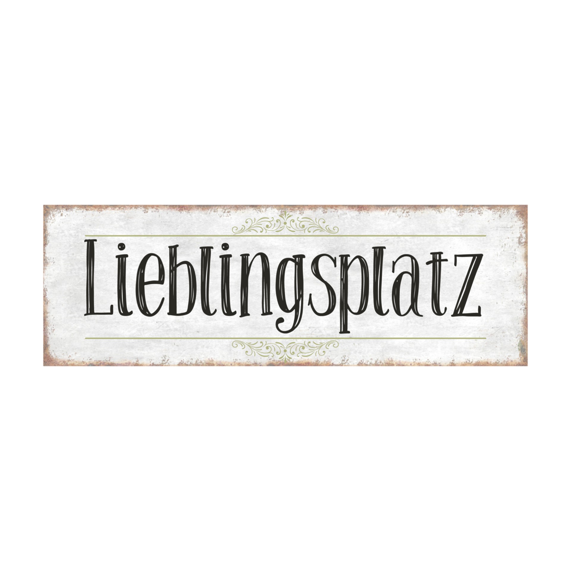 Darstellung von Metallschild Lieblingsplatz