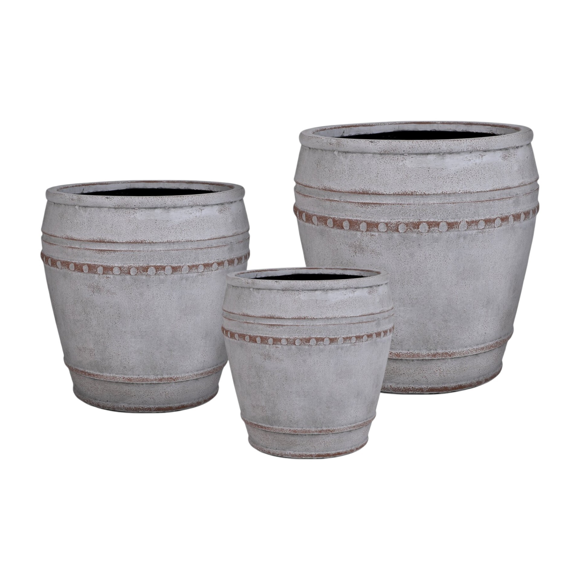 Darstellung von Zementtöpfe 3tlg. grey mamba konisch