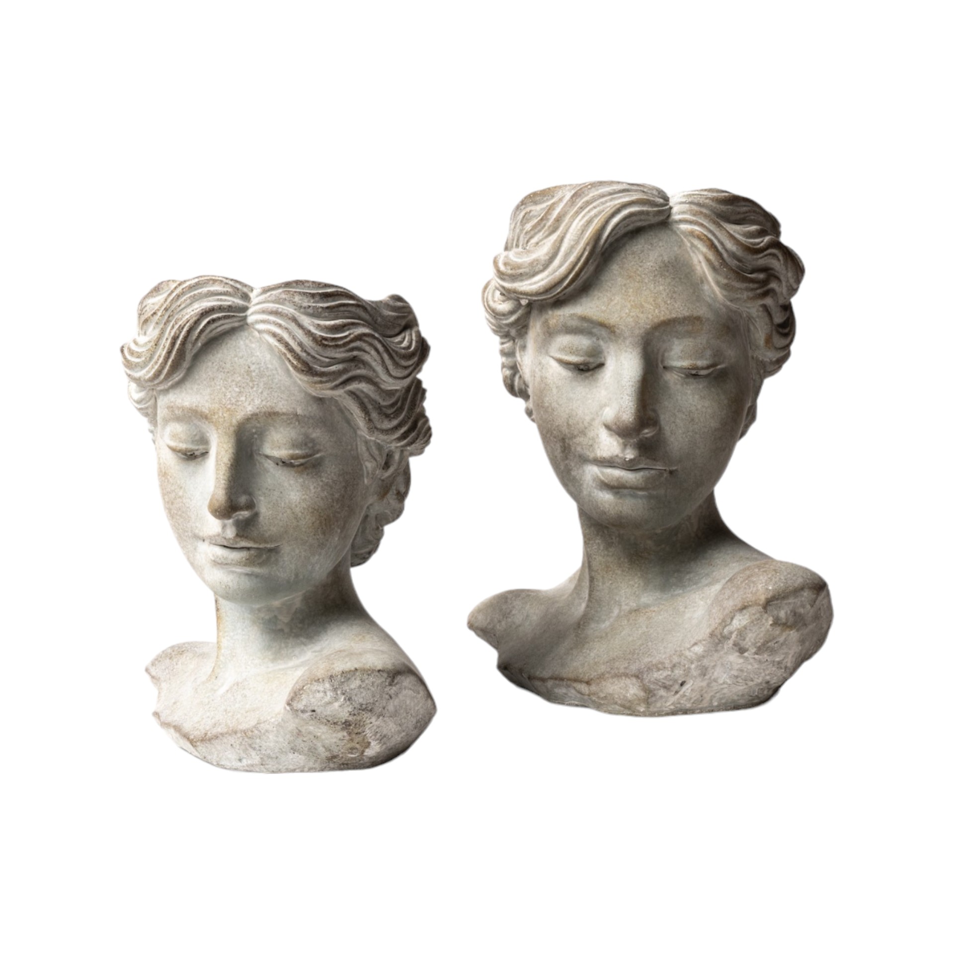 Pflanzkopf Amalia gr, Zement, 23x15,5x23 cm Darstellung von Pflanzkopf Amalia gr, Zement, 23x15,5x23 cm