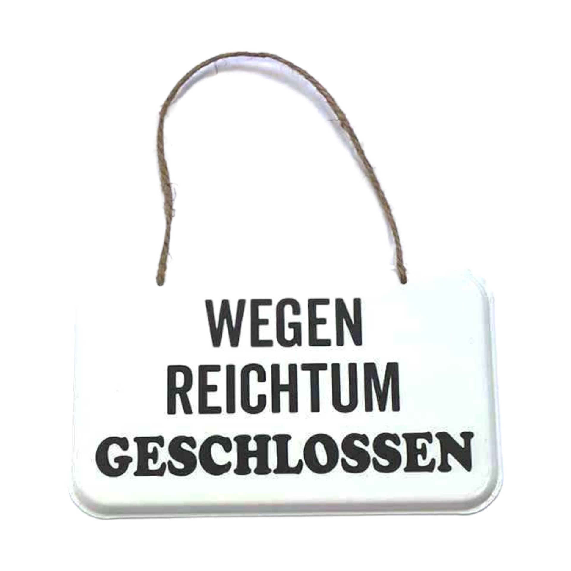 Darstellung von RP UV-Schild wegen Reichtum geschlossen