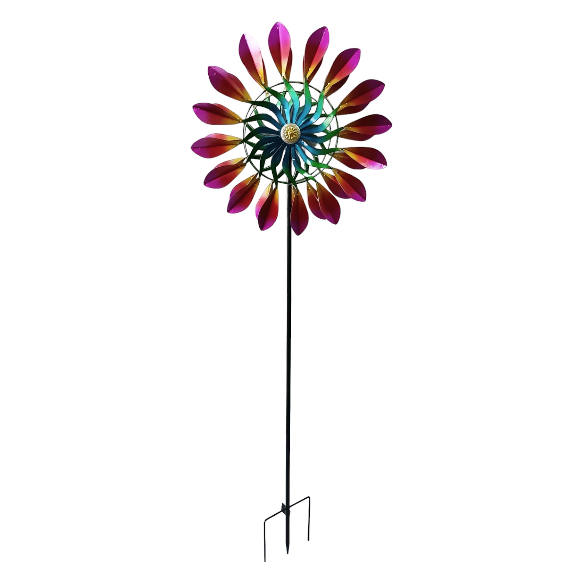 Farbverlauf Duopropeller m. grüner Mitte a. Stab gross Darstellung von Farbverlauf Duopropeller m. grüner Mitte a. Stab gross