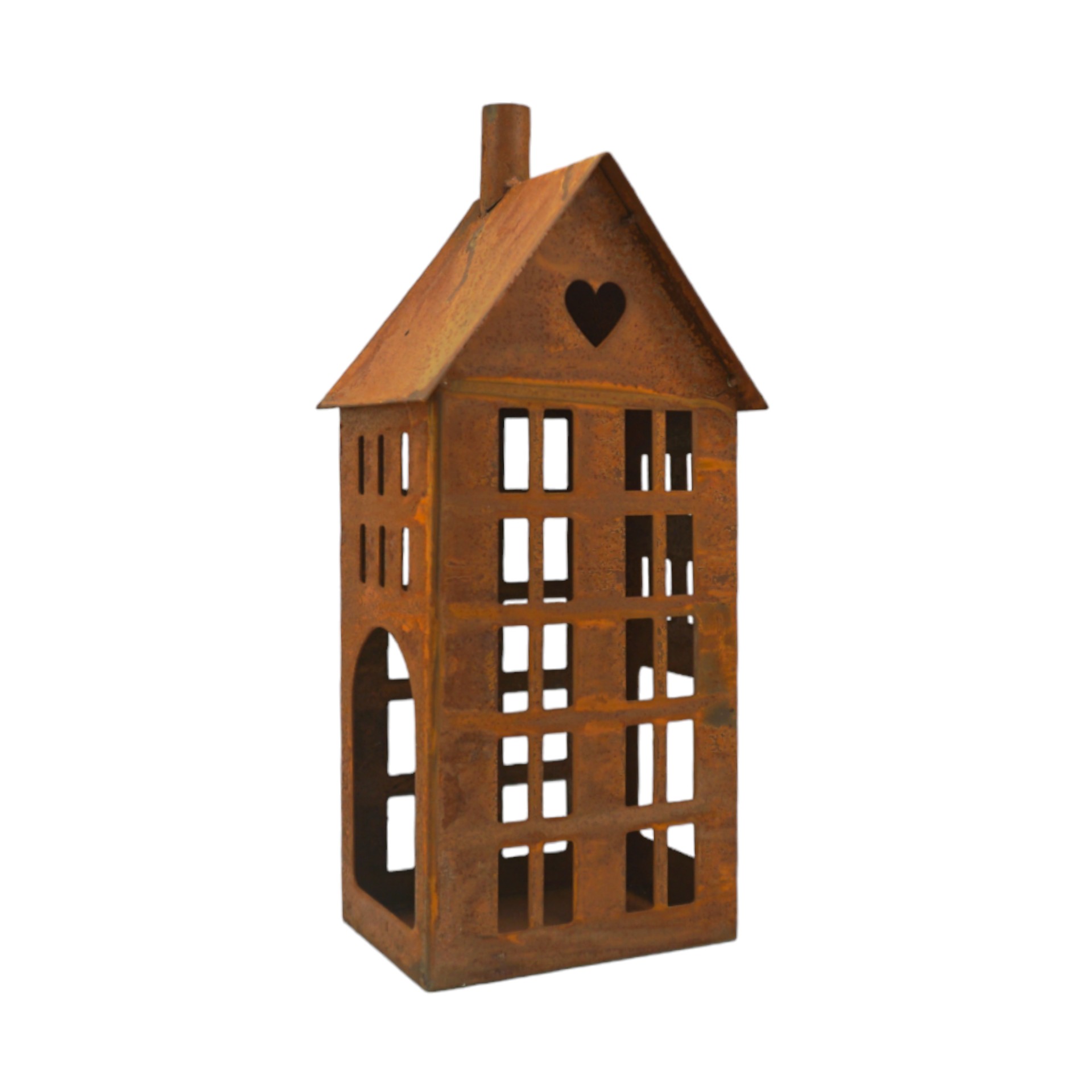 Darstellung von Rusty Herz Haus Fenster hoch