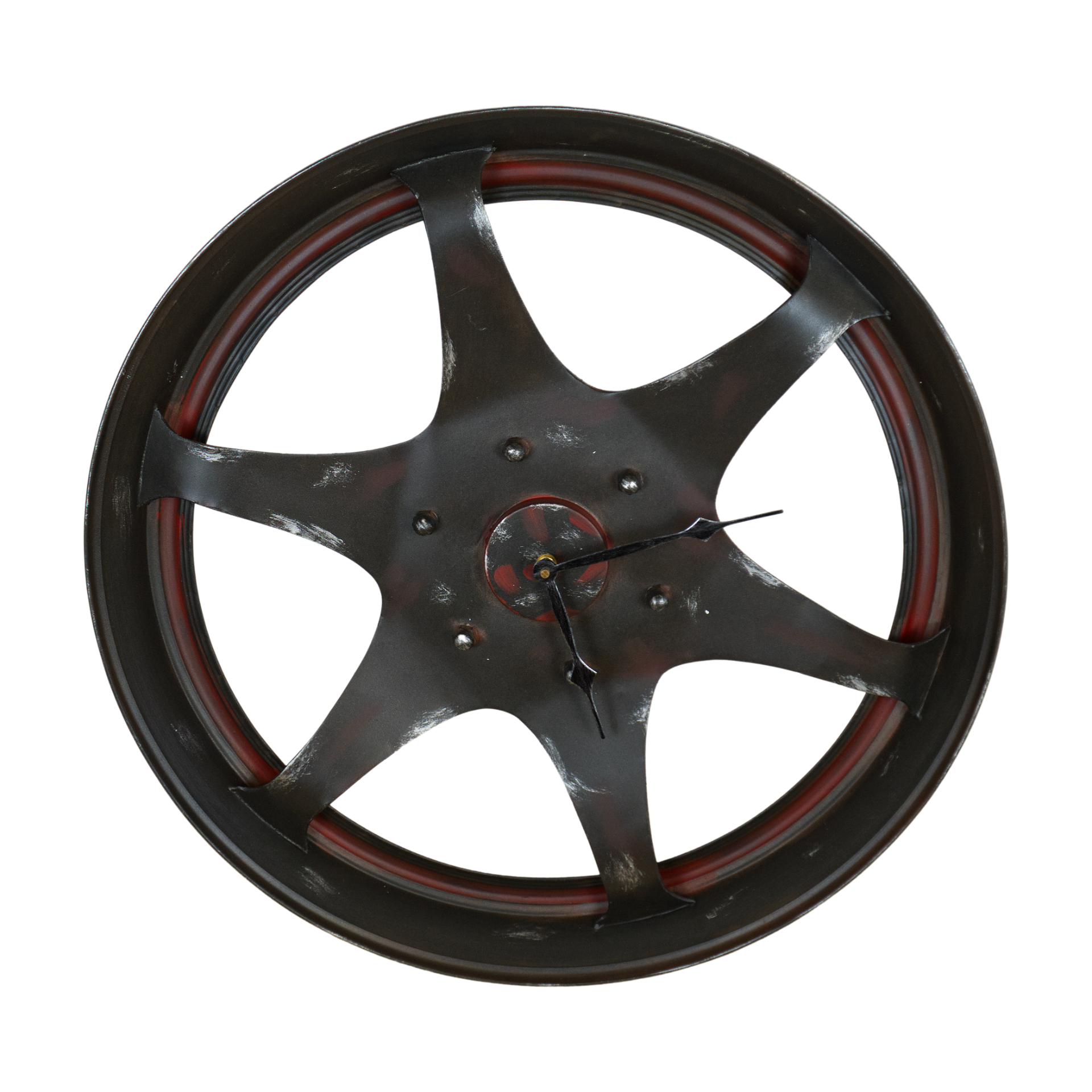 Darstellung von RP Wanduhr rund Alufelge Batteriebetrieb