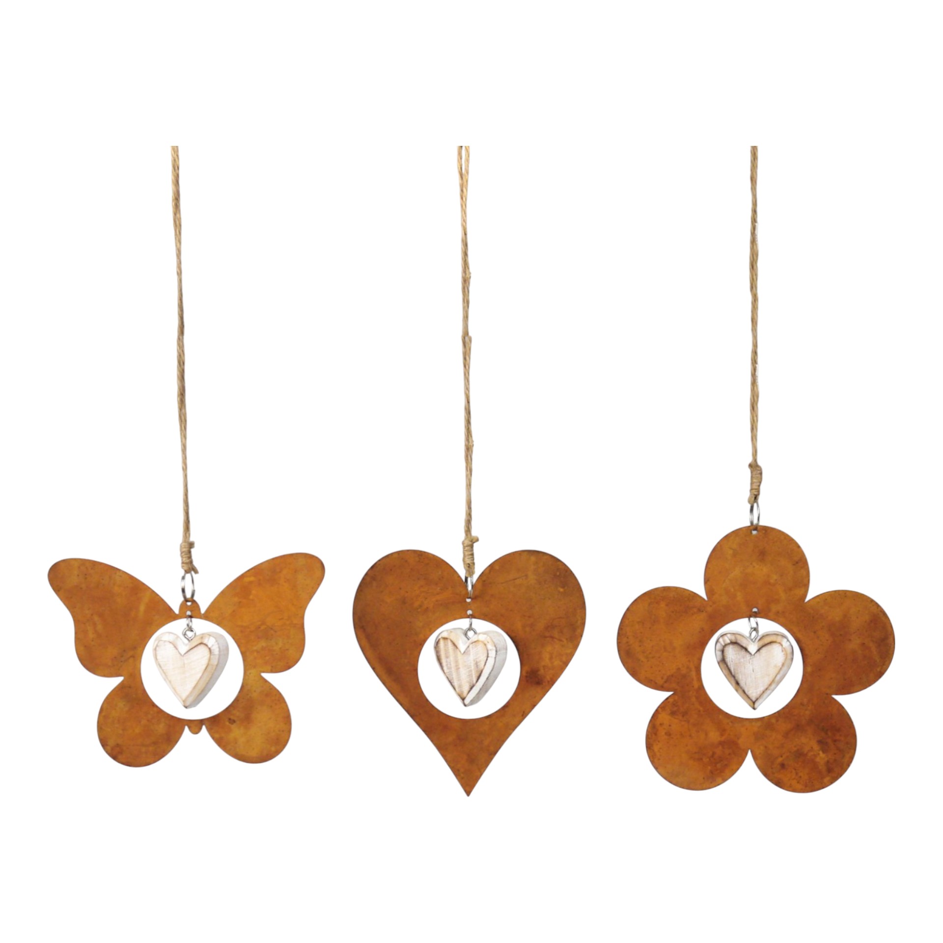 RP Falter Herz Blume gross m. Holzherz Darstellung von RP Falter Herz Blume gross m. Holzherz