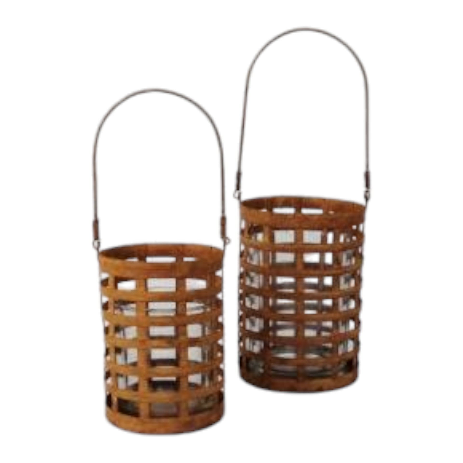 Windlicht mit Henkel Streifen gross Darstellung von Windlicht mit Henkel Streifen gross