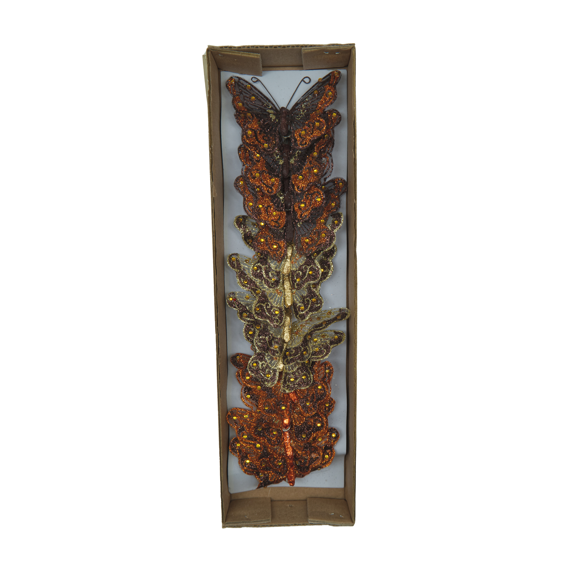 Darstellung von RP Schmetterling 9 cm bronze gold m. Clip
