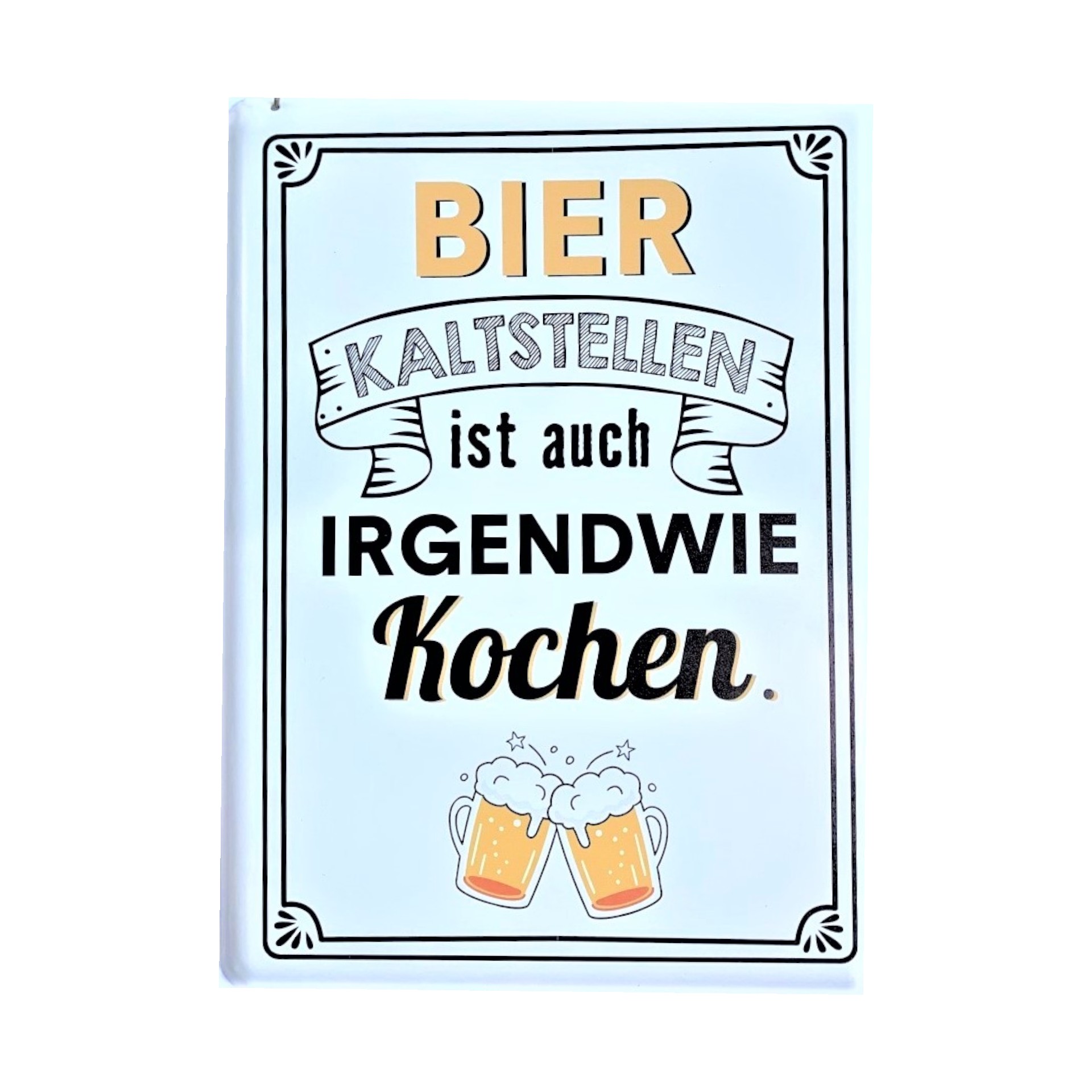 Darstellung von UV Schild Bier kaltstellen ist auch...