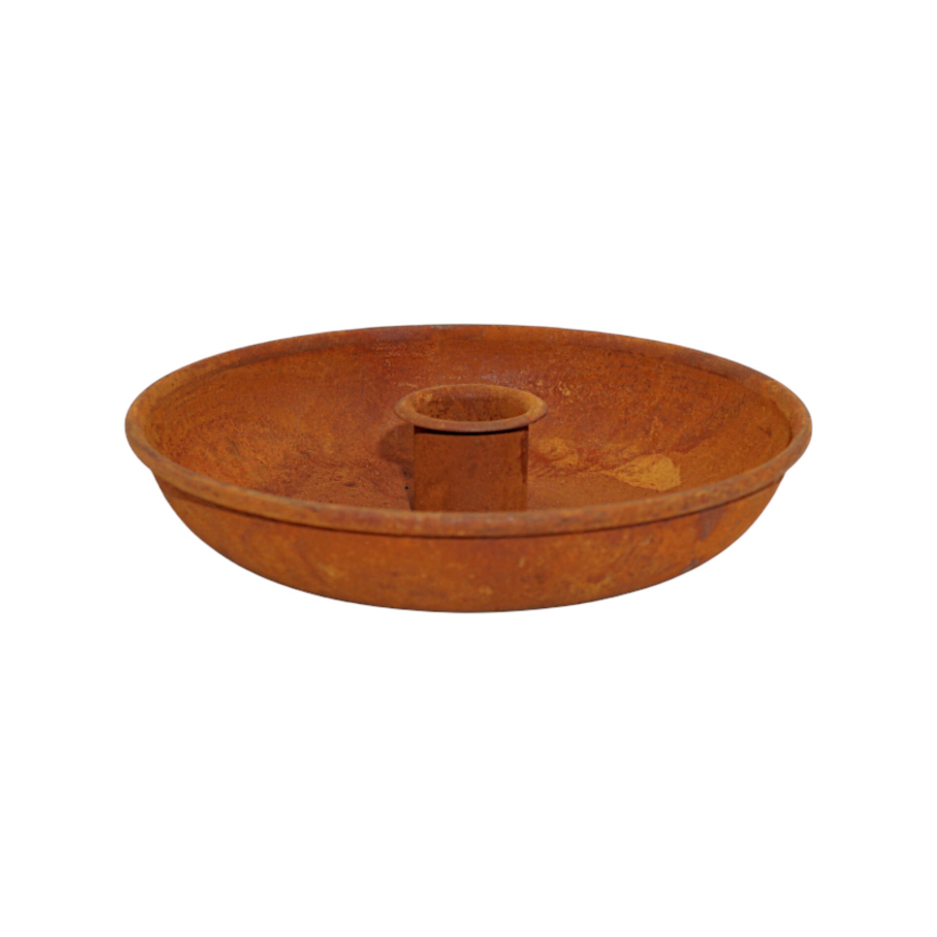 Darstellung von Schale rund klein f. Stabkerze rusty