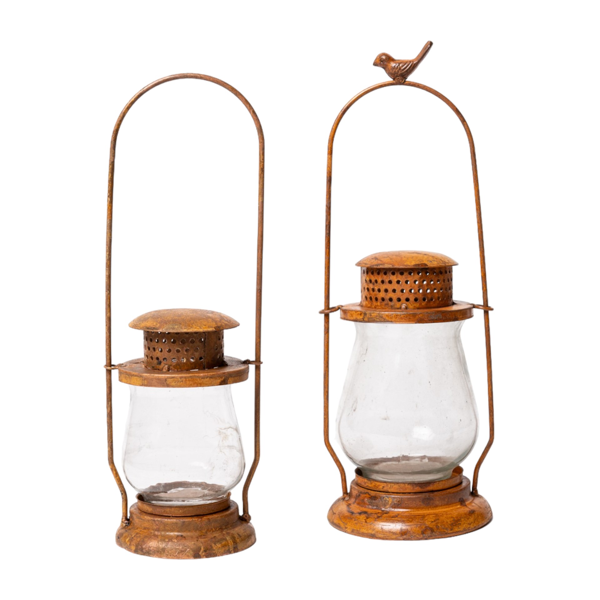 Laterne mittel mit Vogel klares Glas Darstellung von Laterne mittel mit Vogel klares Glas