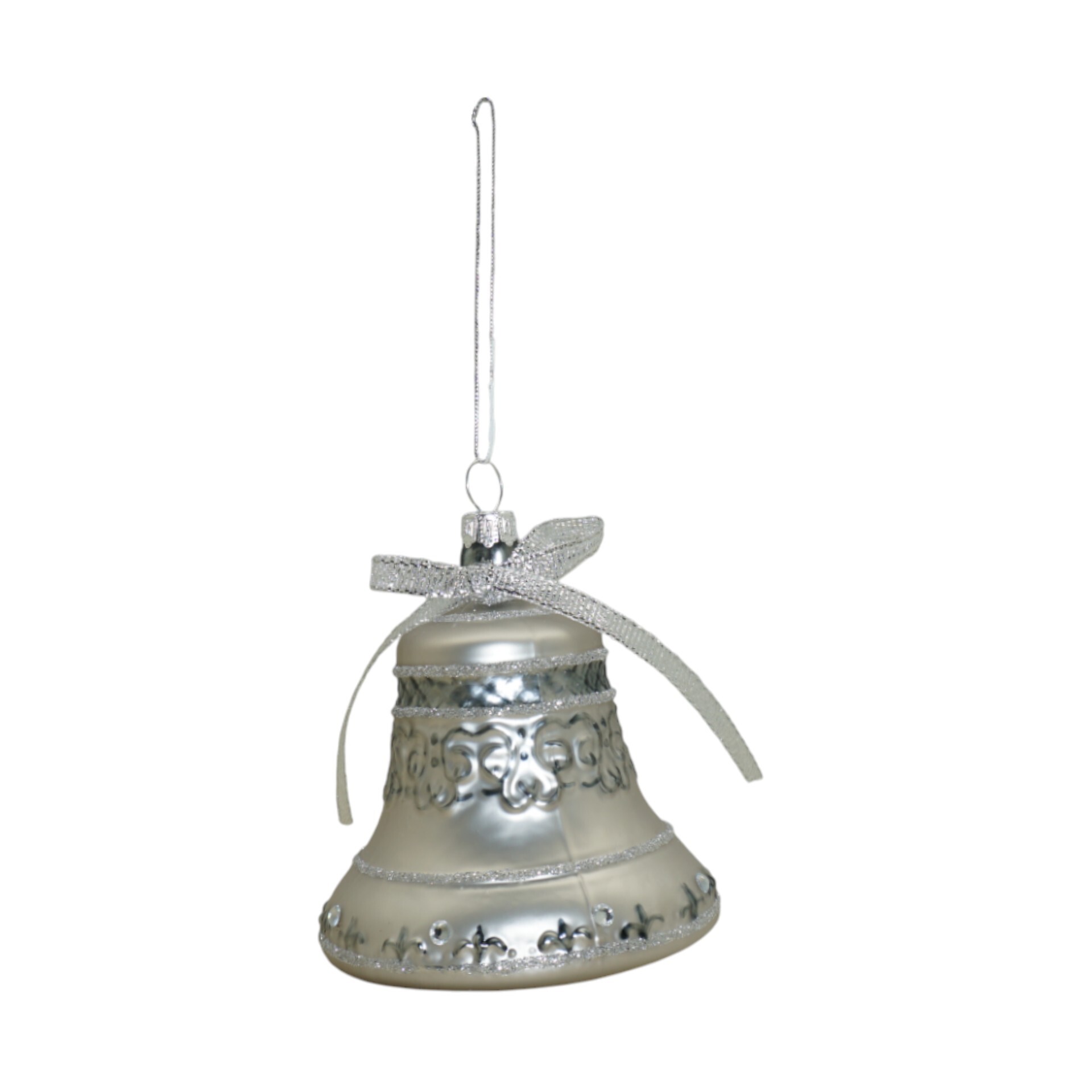 Darstellung von Glocke silber Glas